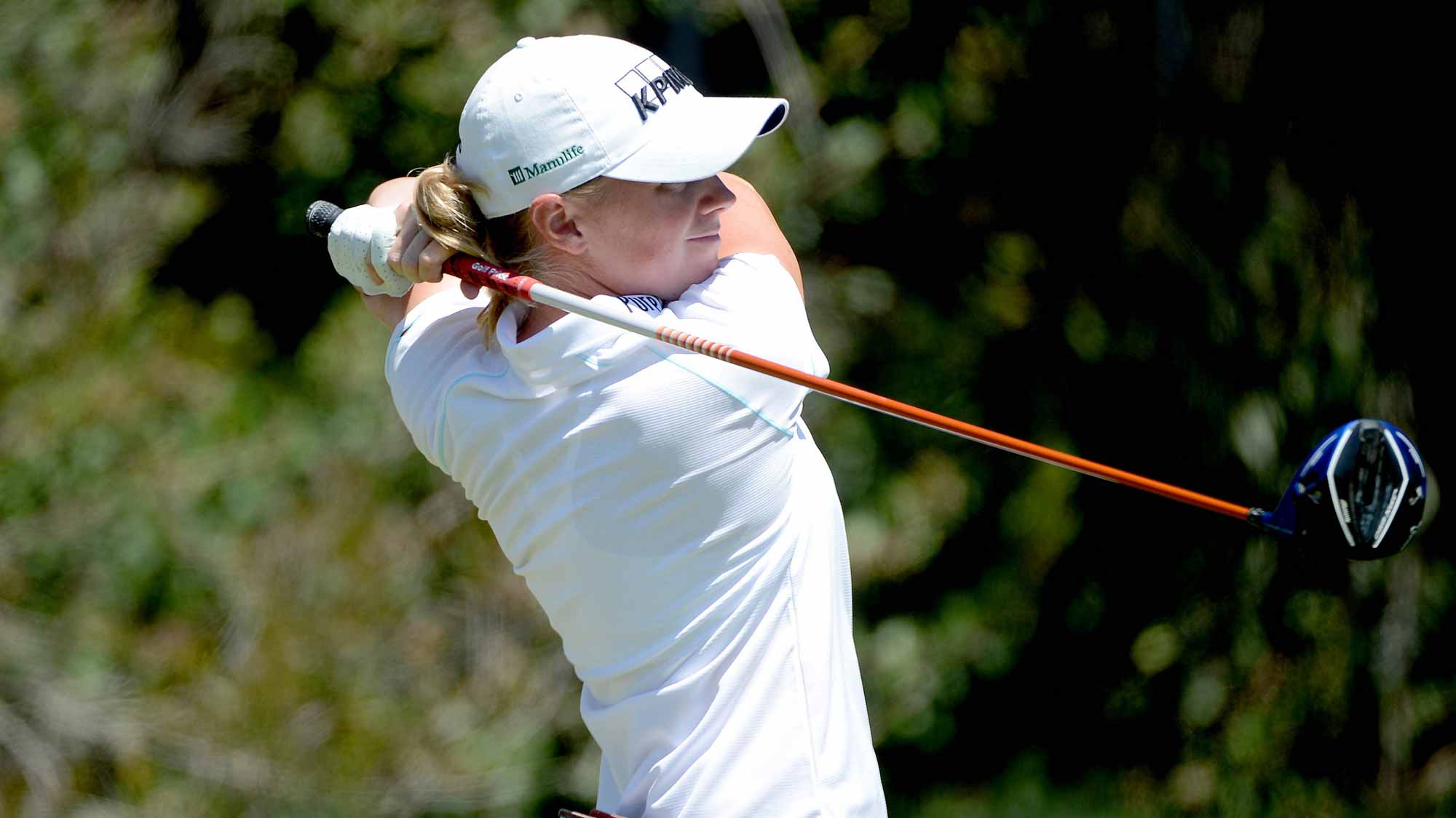 Stacy Lewis tees off the 9th hole during Round Two of the LPGA KIA Classic at the Aviara Golf Club