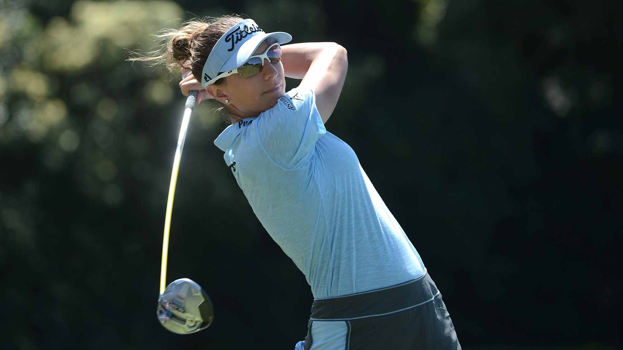 Brittany Lang tees off the 2nd hole during Round Three of the LPGA KIA Classic at the Aviara Golf Club
