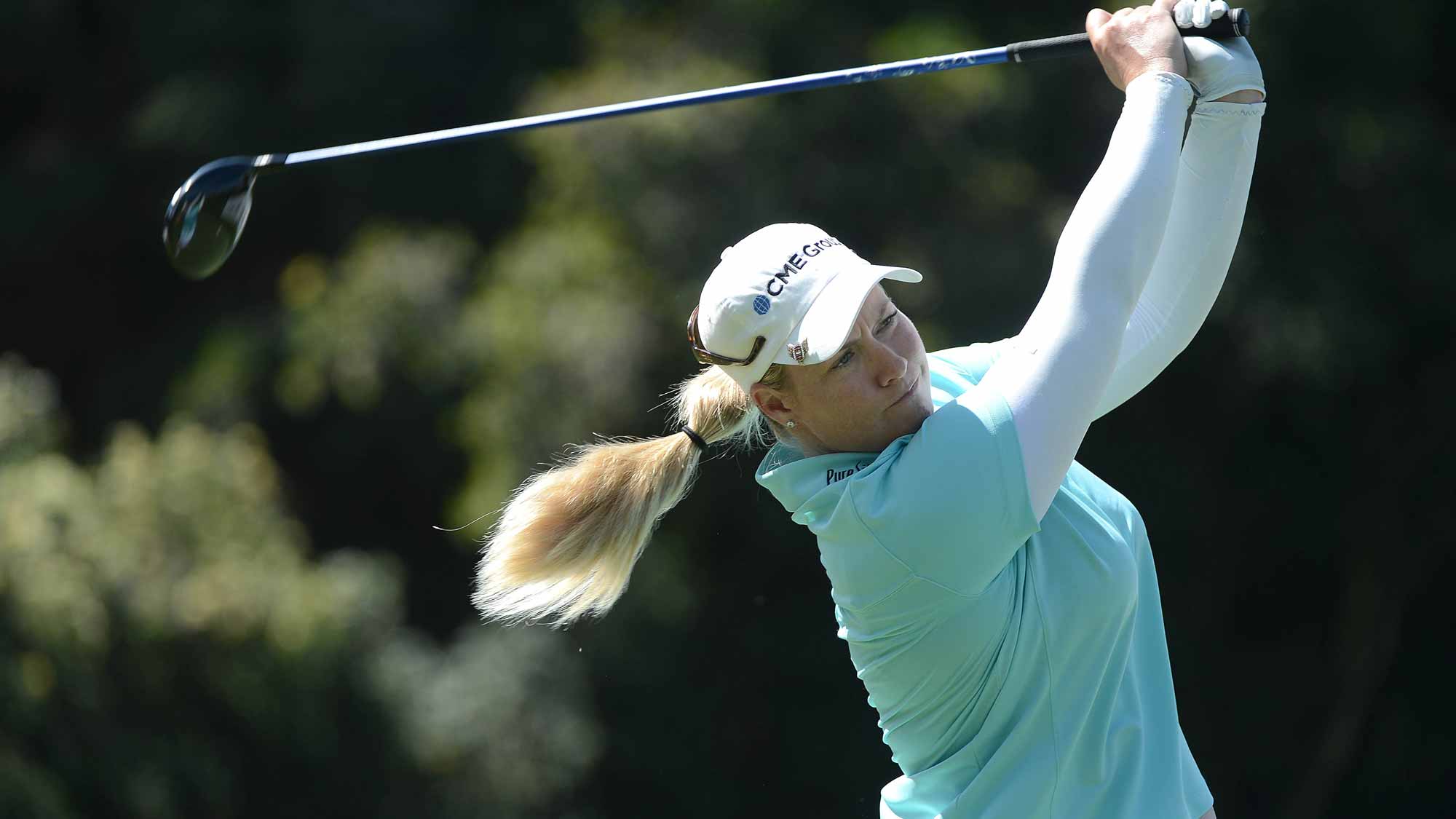 Brittany Lincicome tees off at the 2nd hole during Final Round of the LPGA KIA Classic at the Aviara Golf Club