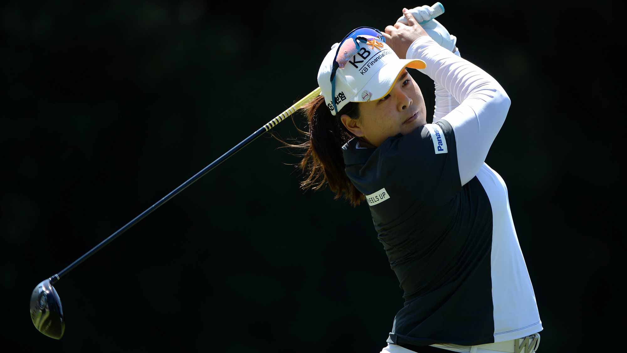 Inbee Park of South Korea tees off the 2nd hole during Round Three of the KIA Classic