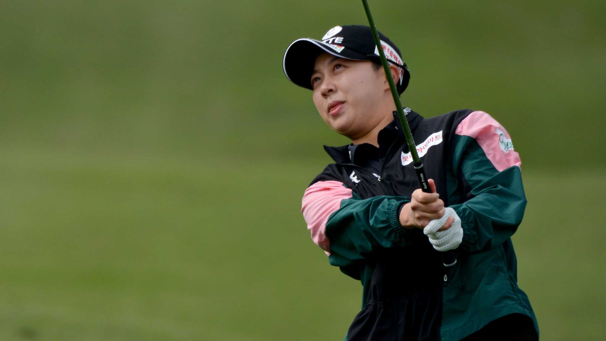 Hyo Joo Kim of South Korea plays during the Round One of the KIA Classic at the Aviara Golf Club on March 25, 2021 in Carlsbad, California.