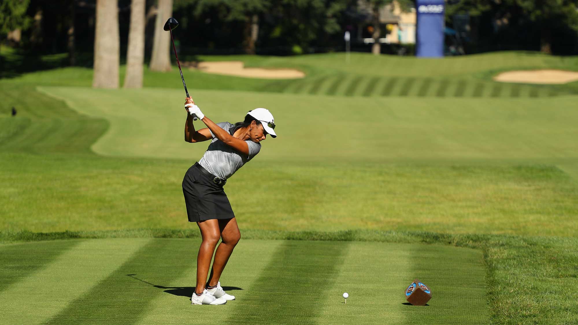 Former Secretary of State Condoleezza Rice in action during the pro-am prior to the start of the KPMG Women's PGA Championship
