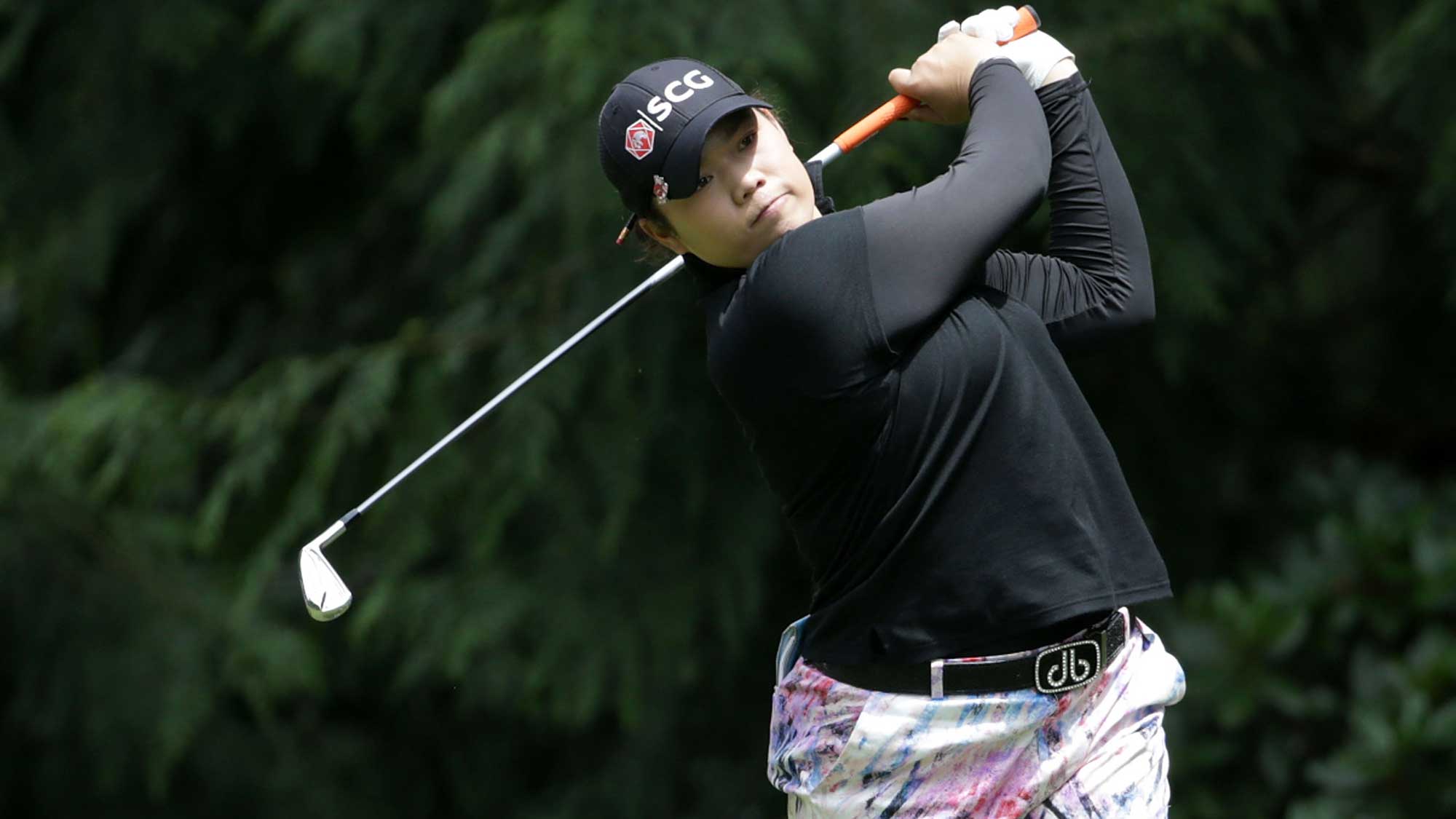 Ariya Jutanugarn of Thailand hits a tee shot on the fourth hole during the final round of the KPMG Women's PGA Championship