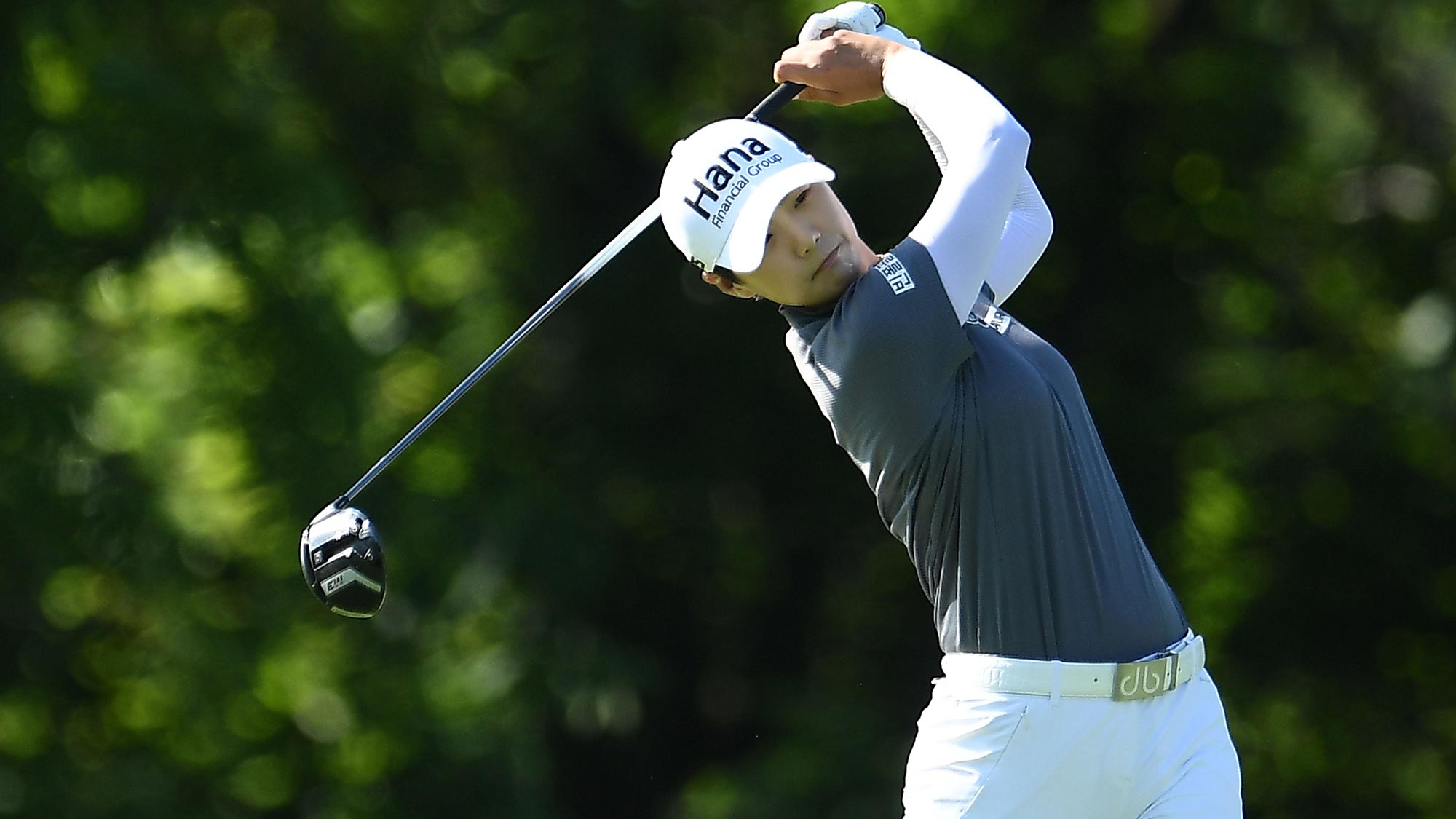 Sung Hyun Park of Korea hits her tee shot on the 11th hole during the second round of the KPMG Women's PGA Championship