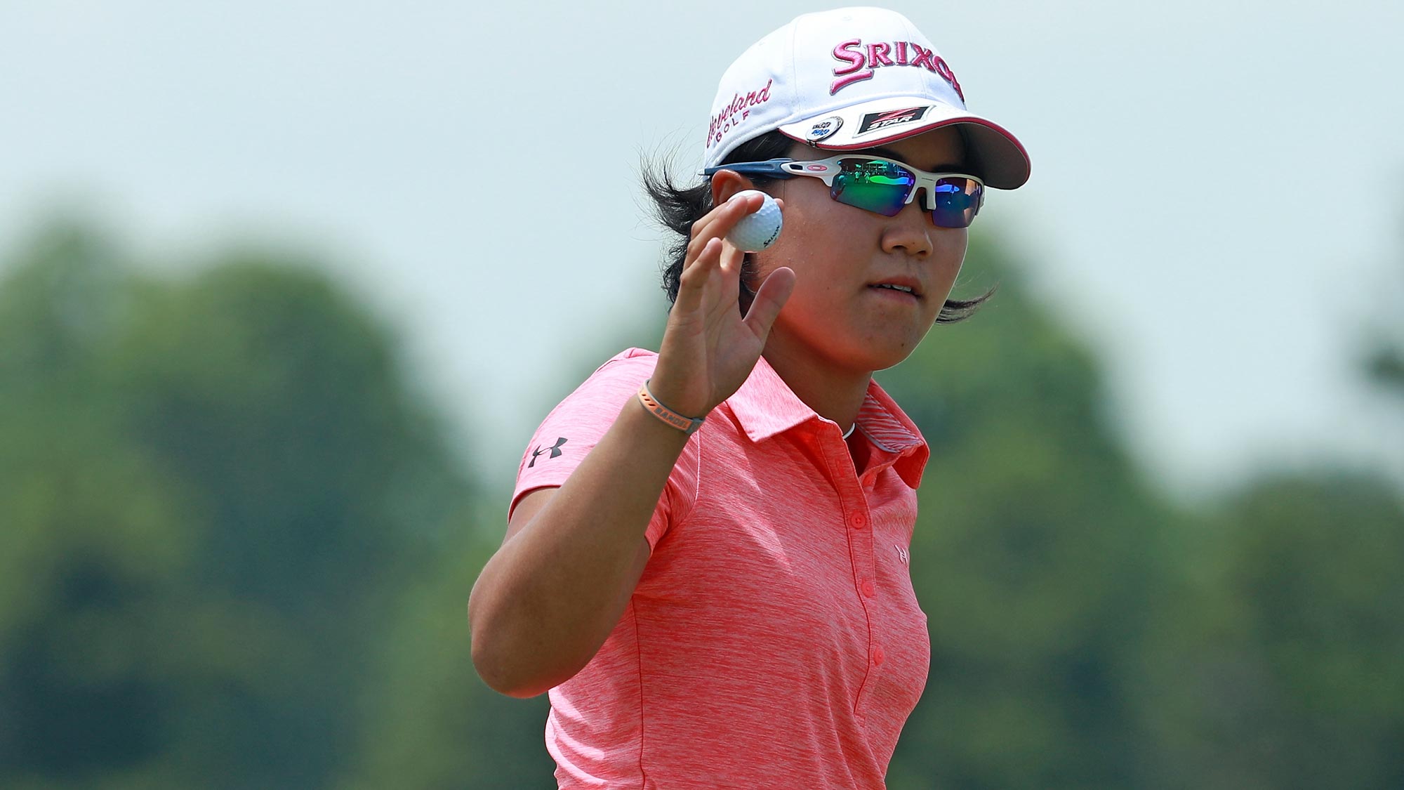 Nasa Hataoka of Japan waves to the gallery on the 18th hole after an eight-under par 64 during the final round of the KPMG Women's PGA Championship