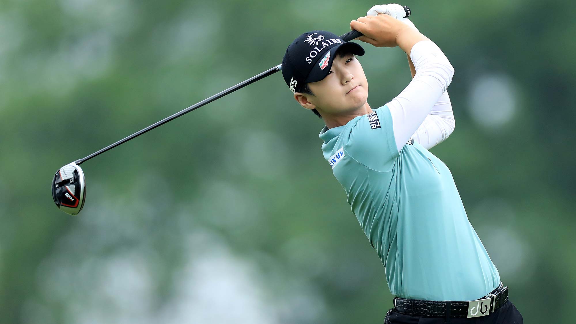 Sung Hyun Park of South Korea plays her tee shot on the par 5, third hole during the final round of the 2019 KPMG Women's PGA Championship