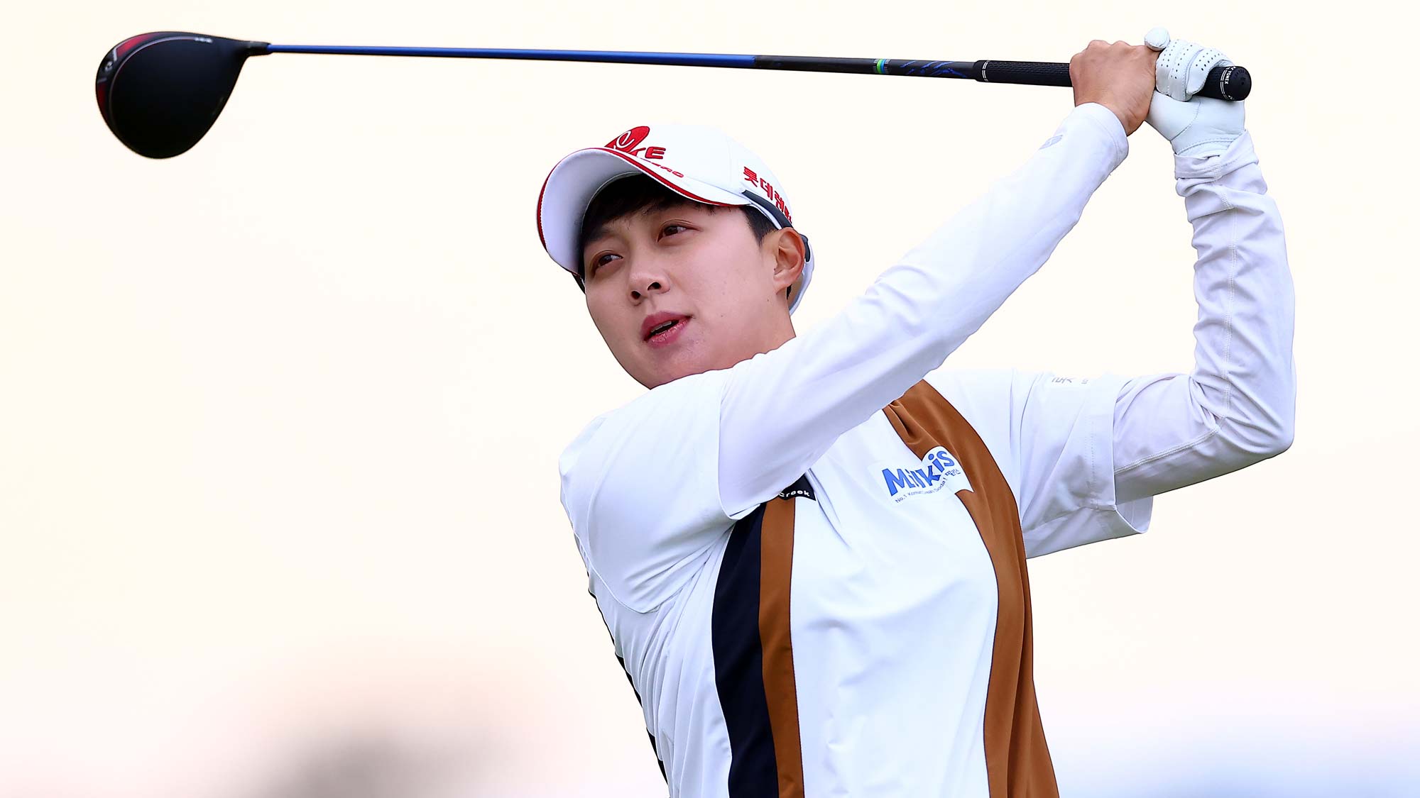 Hyo Joo Kim of South Korea plays her shot from the ninth tee during the second round of the DIO Implant LA Open