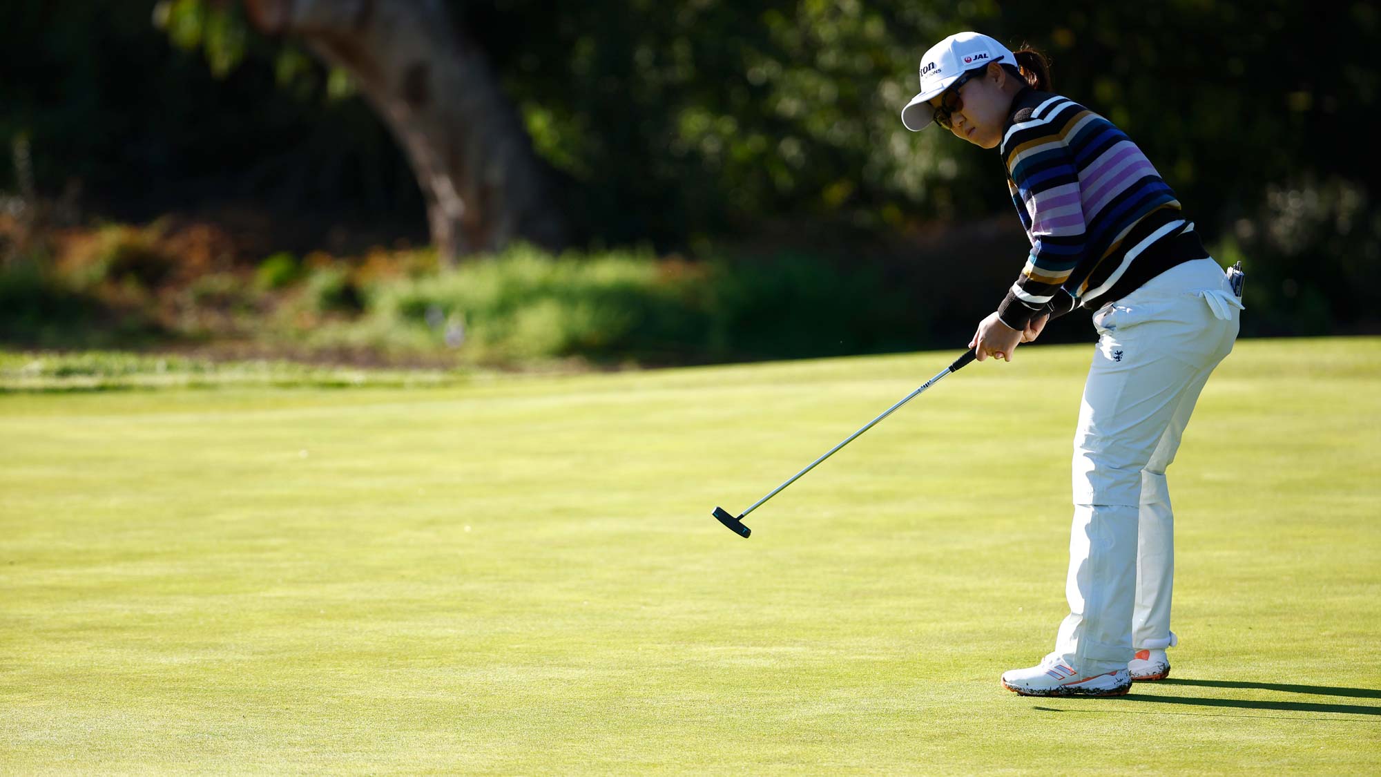 Nasa Hataoka of Japan putts on the tenth green during the second round of the DIO Implant LA Open