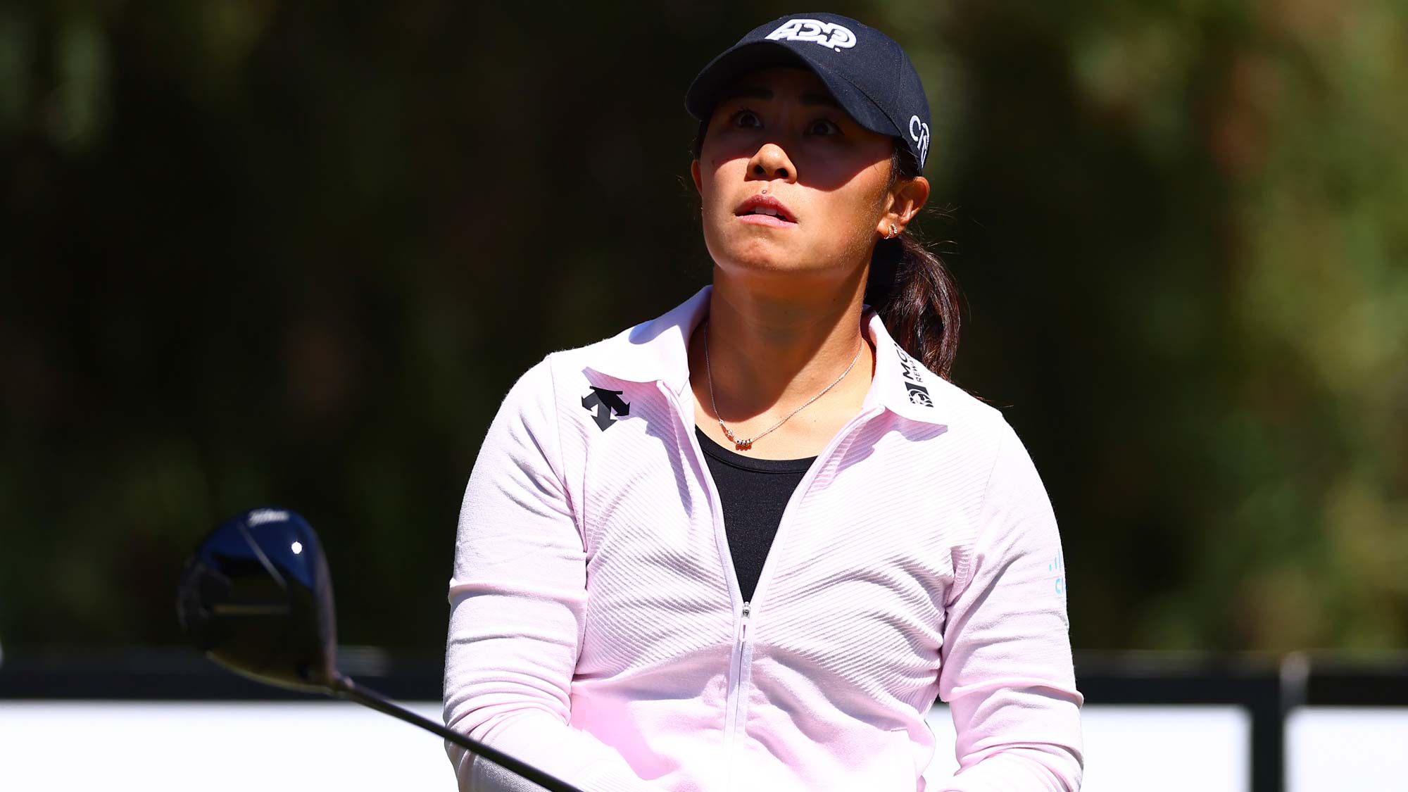 Danielle Kang of the United States plays her shot from the tenth tee during the third round of the DIO Implant LA Open