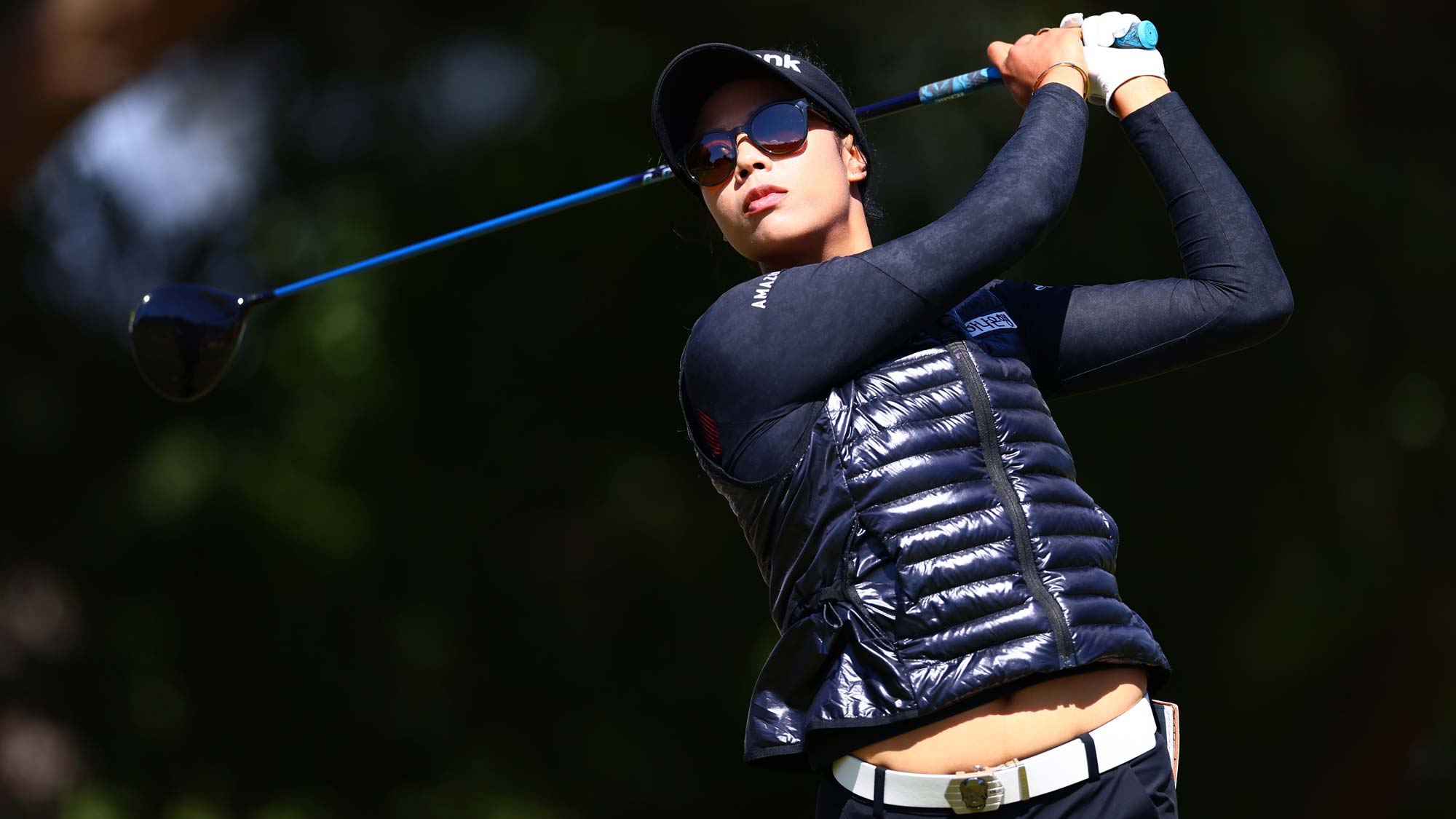 Patty Tavatanakit of Thailand plays her shot from the tenth tee during the final round of the DIO Implant LA Open