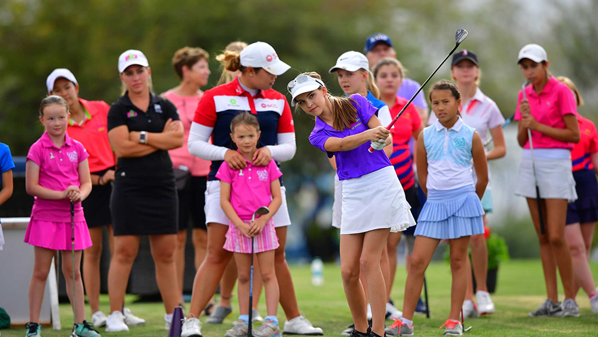 Junior Clinic at the Bank of Hope Founders Cup