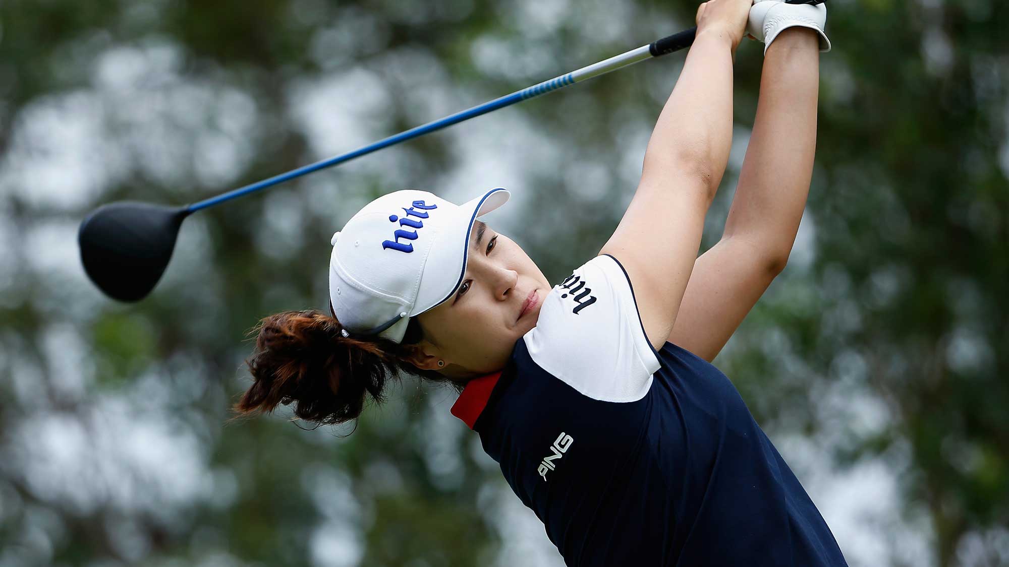  In Gee Chun of South Korea plays a tee shot on the fifth hole during the final round of the LPGA LOTTE Championship