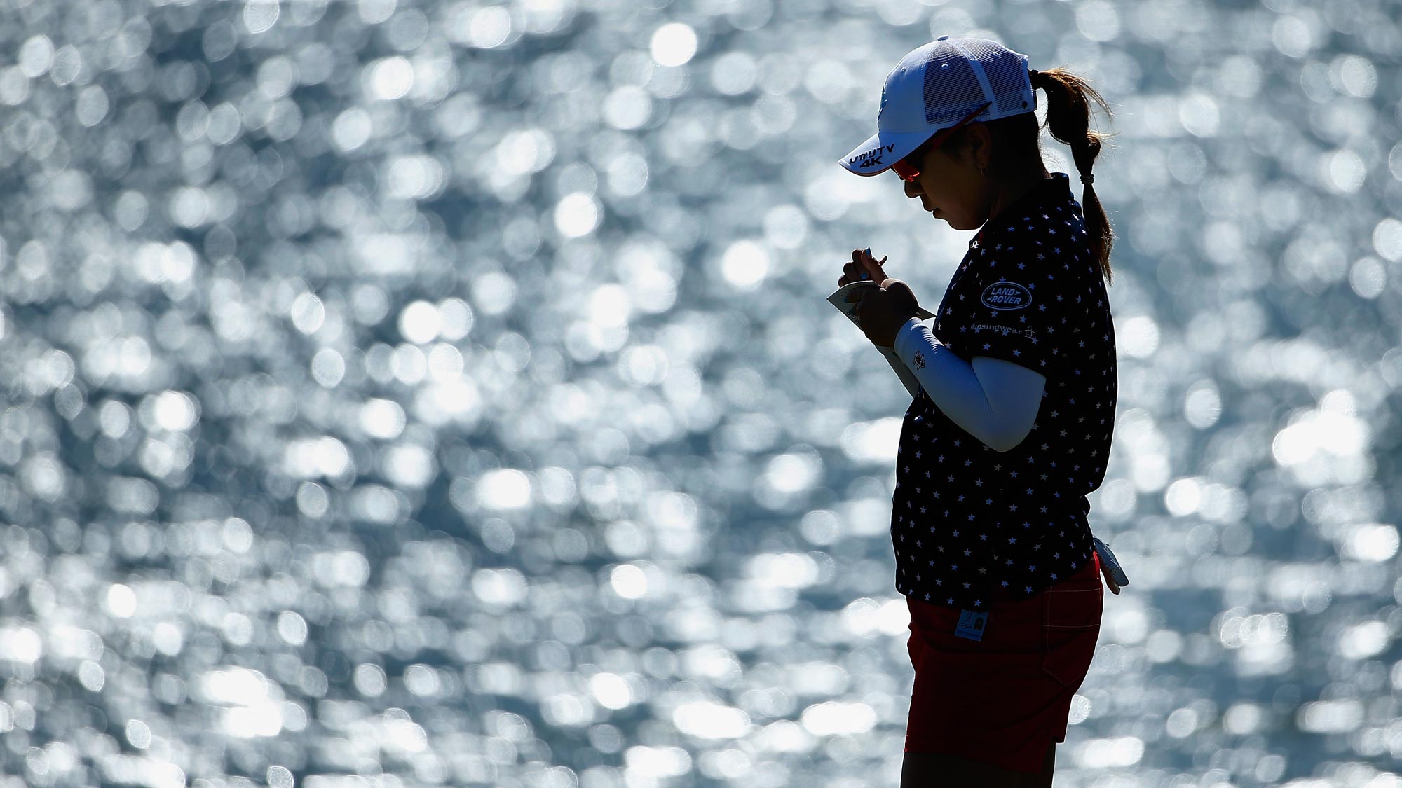 Mika Miyazato of Japan stands on the fifth green during the third round of the LPGA LOTTE Championship 