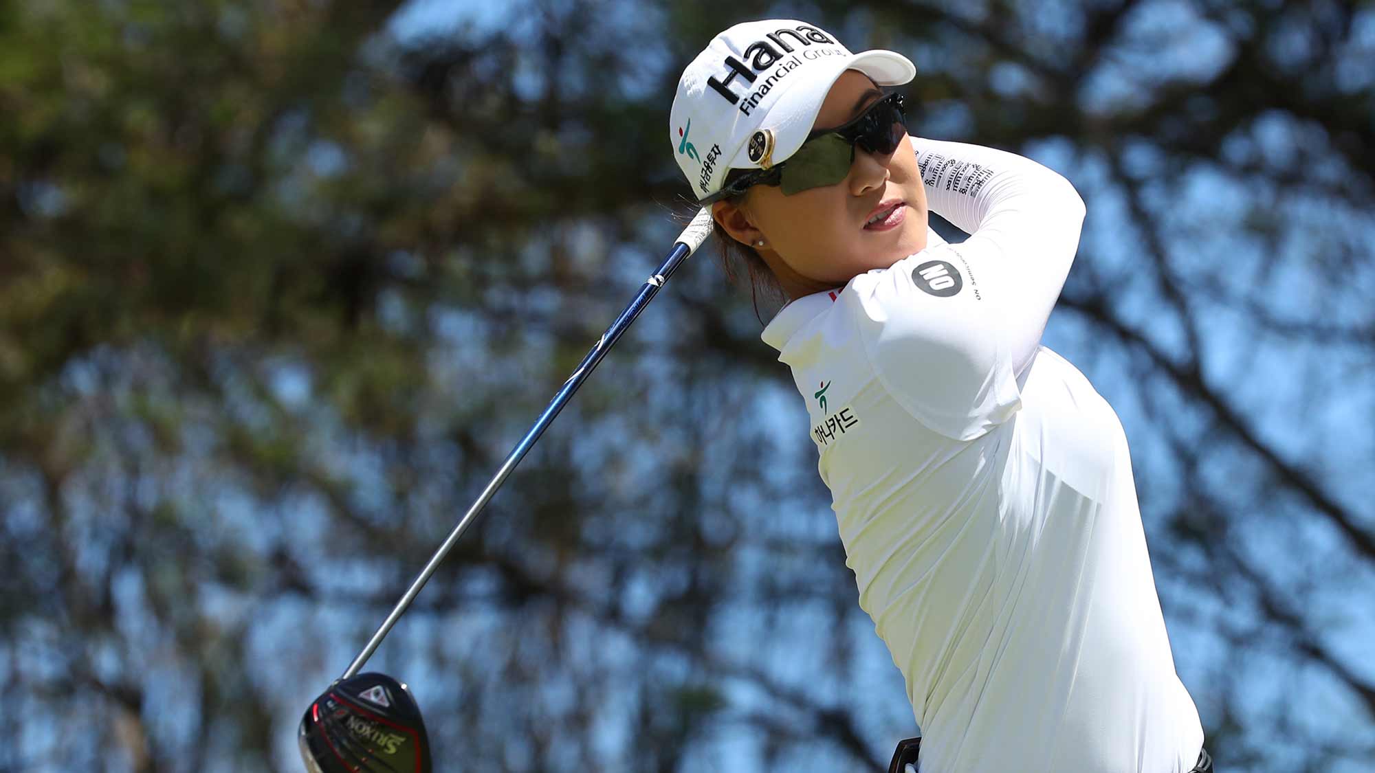 Minjee Lee of Australia watches her drive on the fifth hole during the third round of the LOTTE Championship on April 20, 2019 in Kapolei, Hawaii