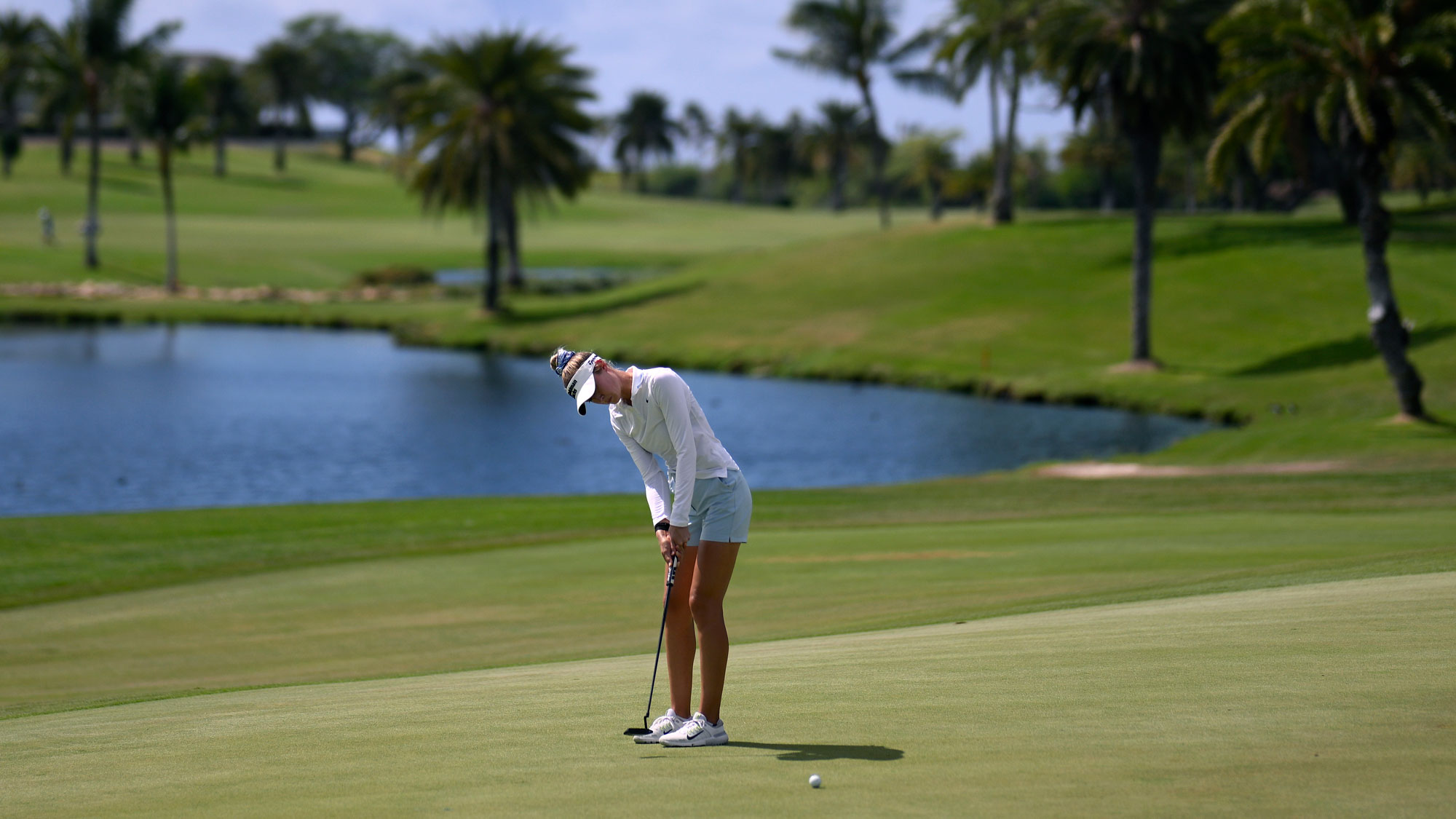 Nelly Korda of the United States putts on the first green during the second round of the LOTTE Championship presented by Hoakalei 2025 at Hoakalei Country Club on October 02, 2025 in Ewa Beach, Hawaii.