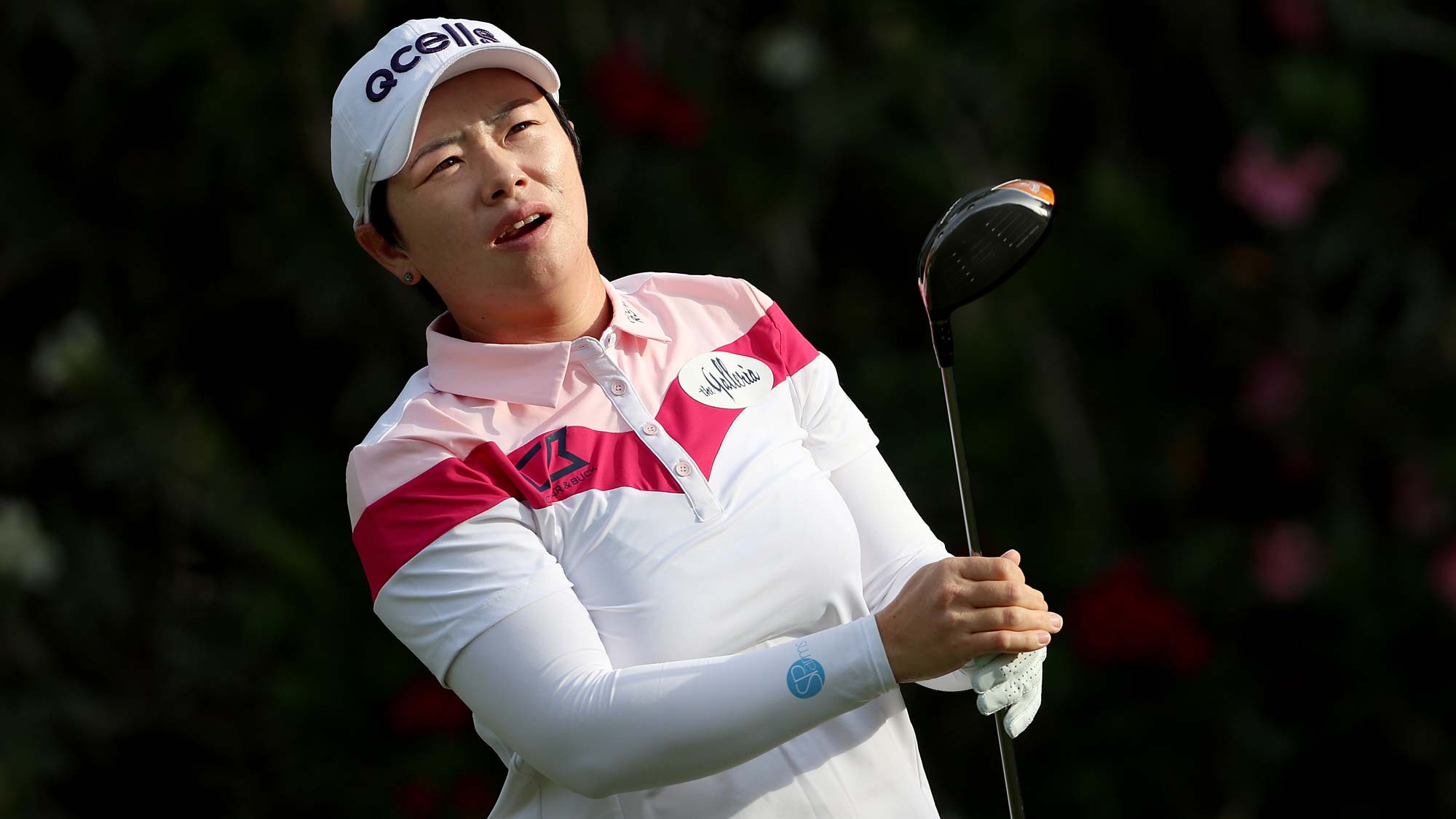 Eun-Hee Ji of South Korea hits a drive off the second tee during the Bank of Hope LPGA Match-Play Hosted by Shadow Creek