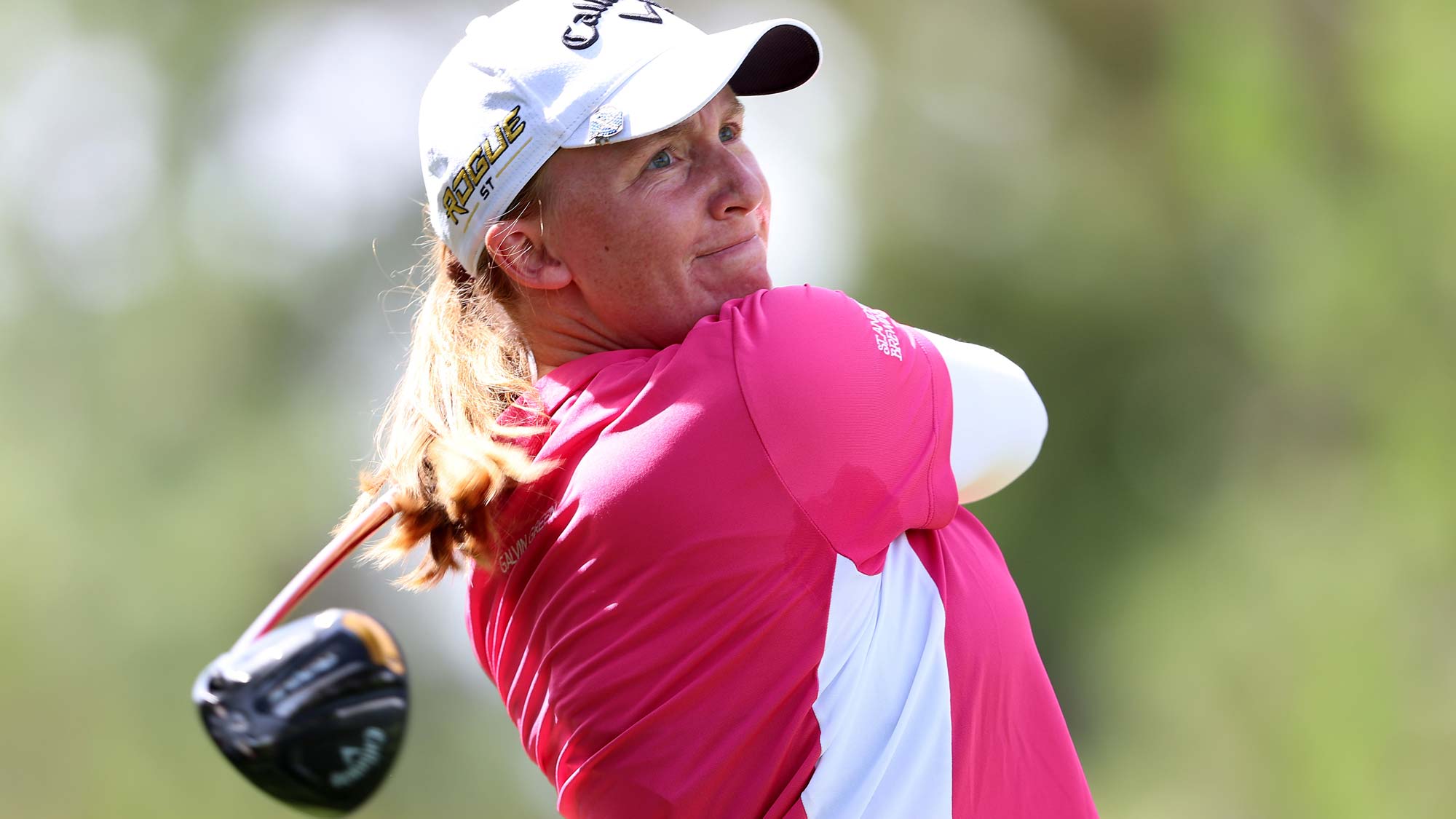 Gemma Dryburgh of Great Britain hits a drive off the 12th tee during the Bank of Hope LPGA Match-Play Hosted by Shadow Creek