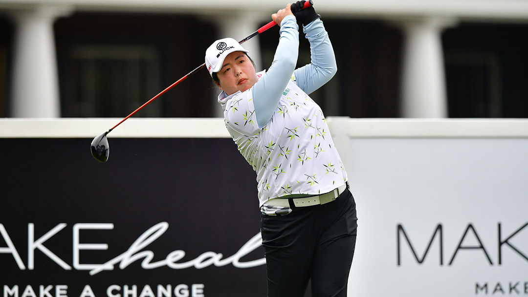 Shanshan Feng plays a practice round prior to the 2018 LPGA MEDIHEAL Championship