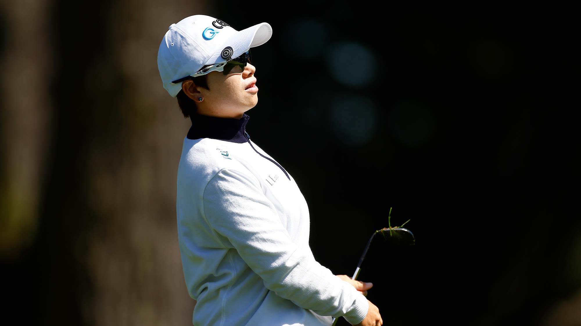 Eun-Hee Ji of South Korea watches on the 10th hole during the first round of the LPGA Mediheal Championship