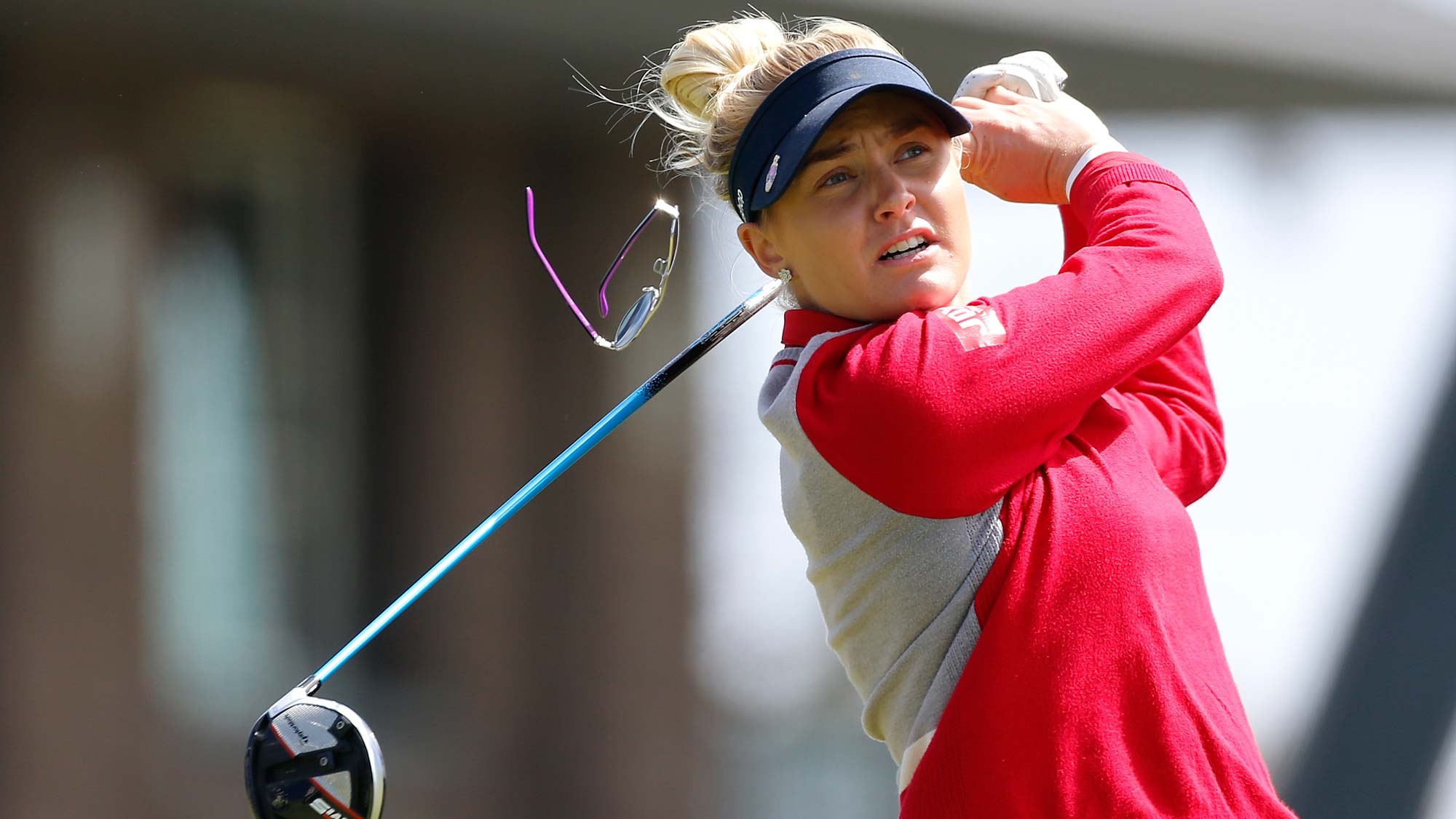 Charley Hull of England hits on the 10th hole during the second round of the LPGA Mediheal Championship