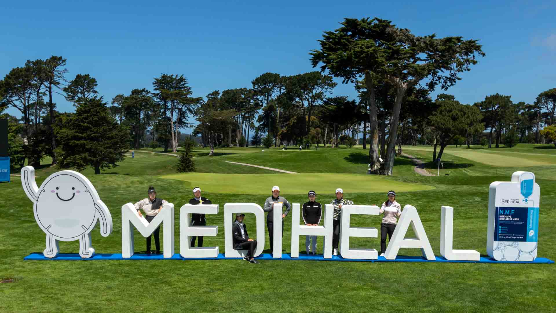 Players during a photo call ahead of the LPGA MEDIHEAL Championship.
