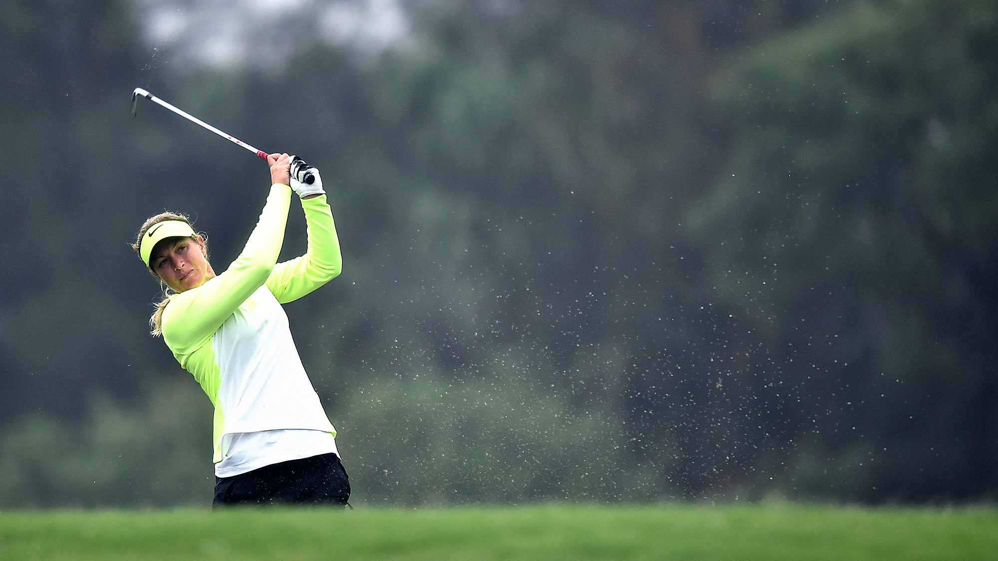 Suzann Pettersen of Norway plays a shot during day two of 2015 Fubon LPGA Taiwan Championship at Miramar Golf Country Club