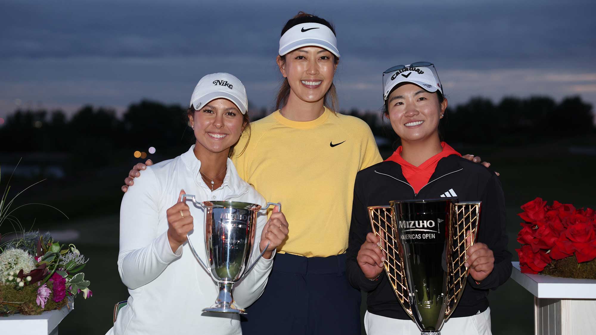 Michelle Wie West with Rose Zhang and Yana Wilson