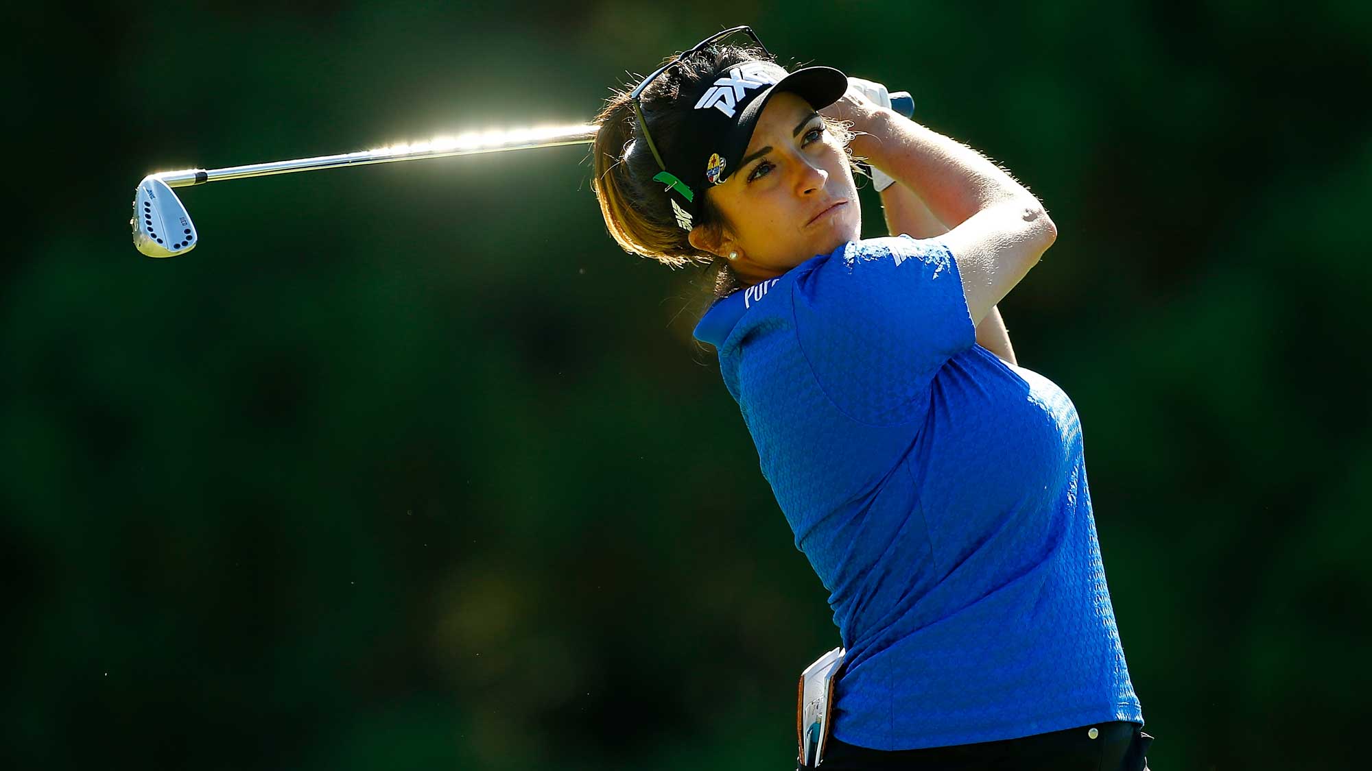 Gerina Piller tees off on the 2nd hole during the second round of the LPGA Cambia Portland Classic