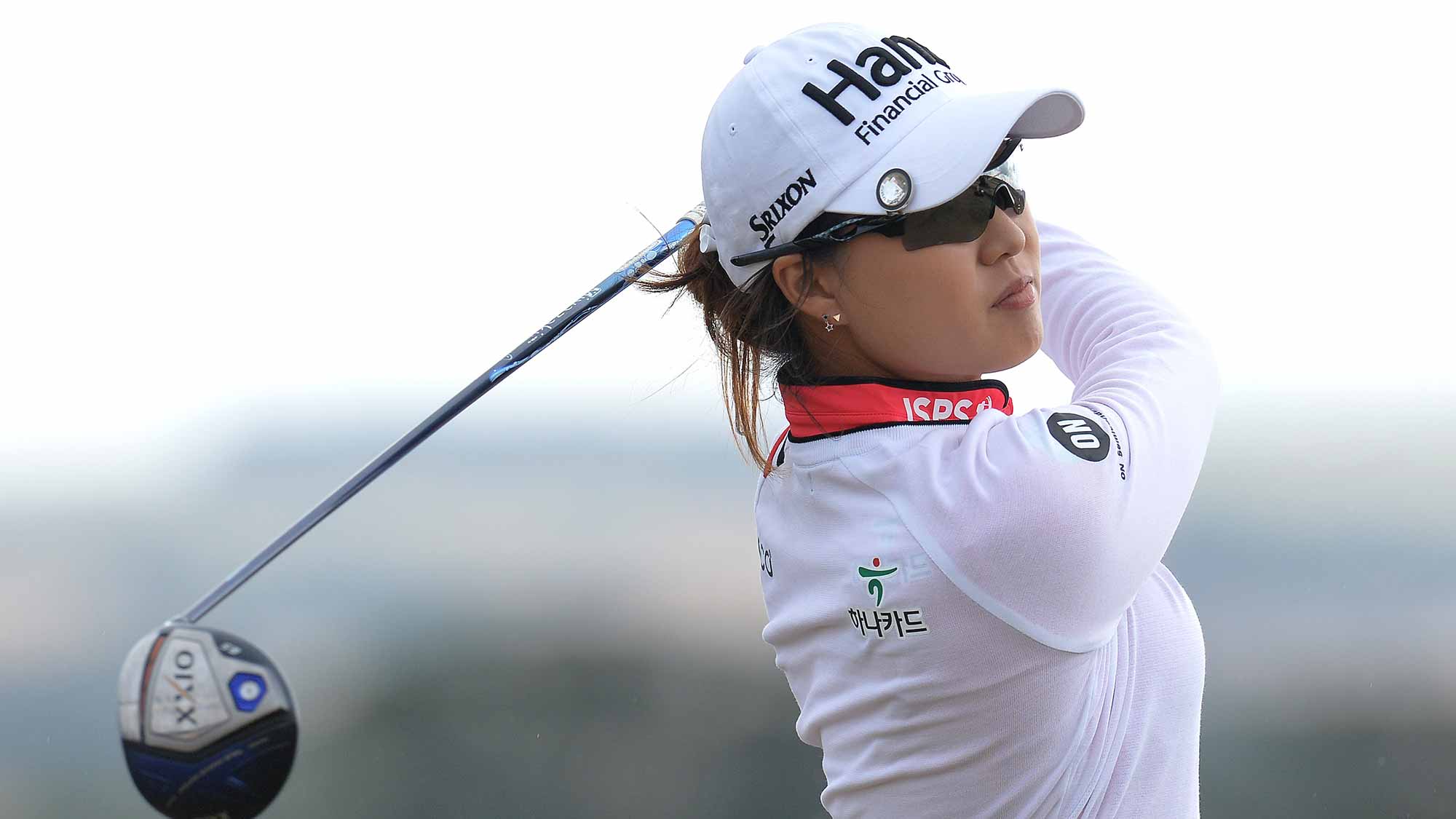 Minjee Lee of Australia plays her tee shot at the 2nd hole during the third day of the Aberdeen Ladies Scottish Open at Gullane Golf Course on July 28, 2018 in Gullane, Scotland