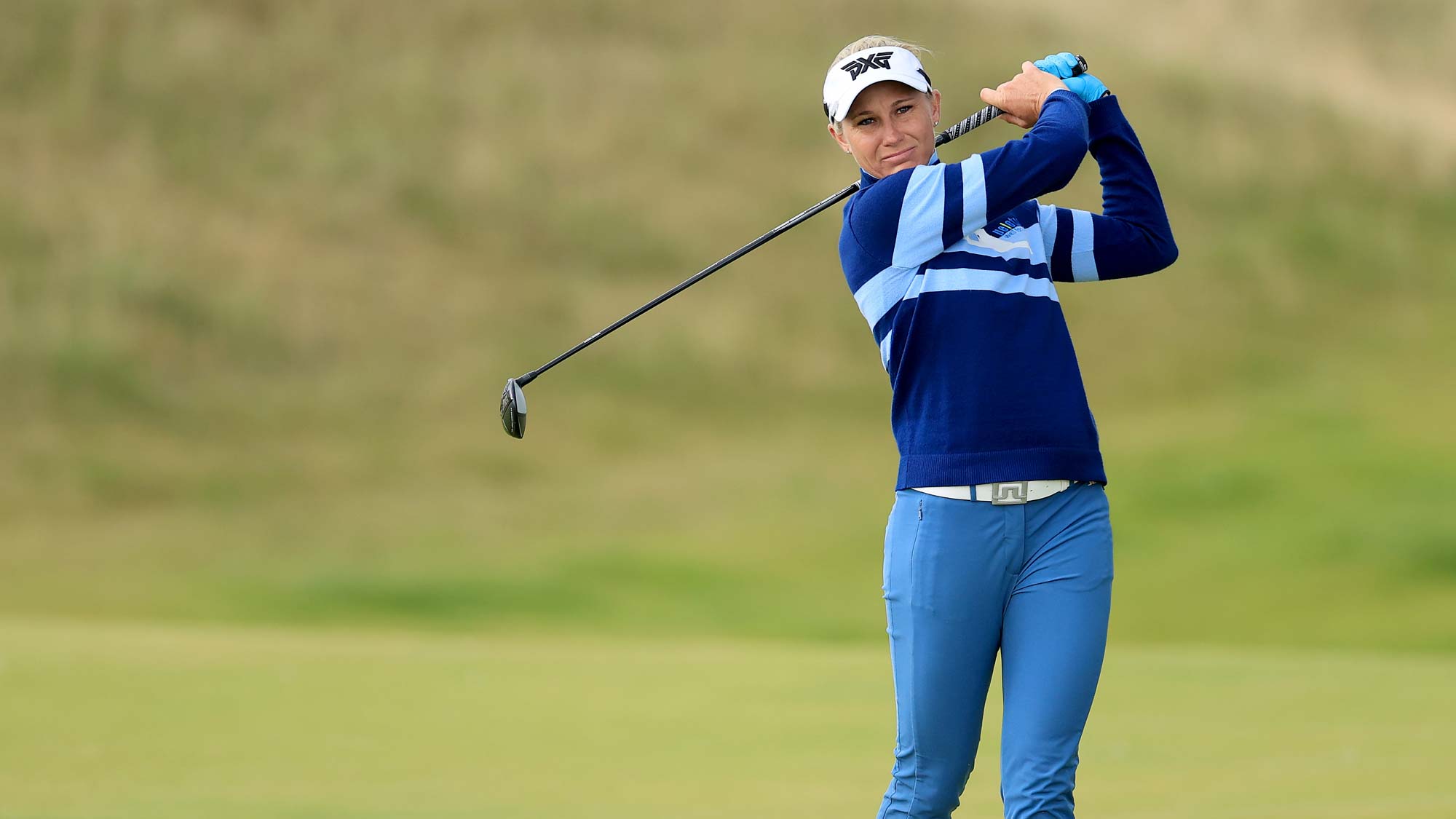 Ryan O'Toole of The United States plays her second shot on the 13th hole during the third round of the Trust Golf Scottish Women's Open