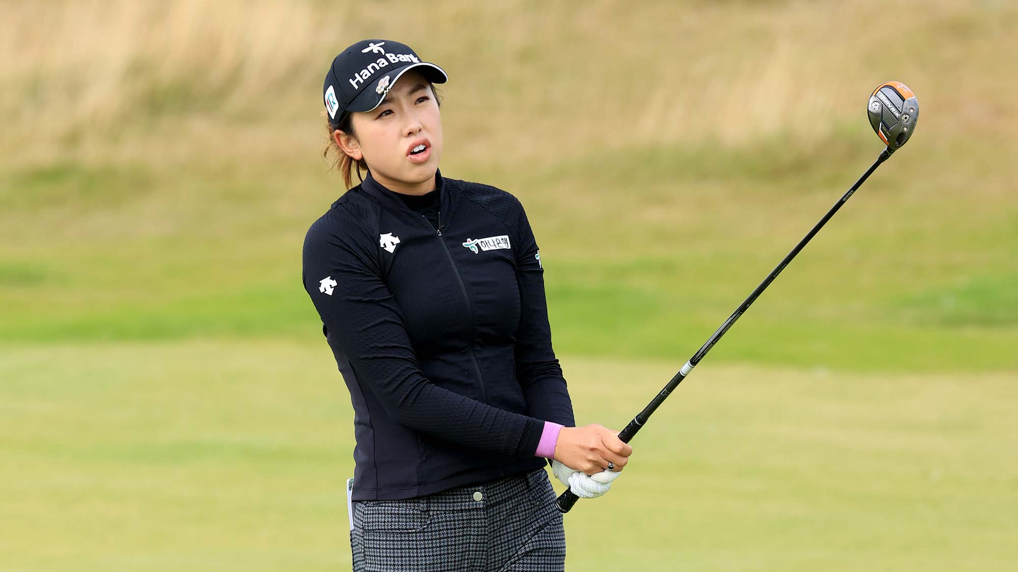 Yealimi Noh of The United States plays her second shot on the 13th hole during the third round of the Trust Golf Scottish Women's Open