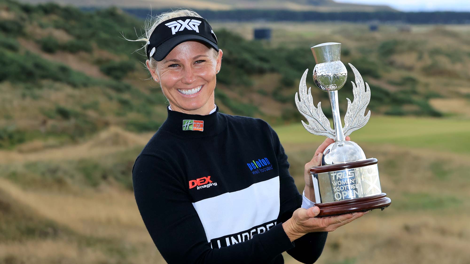 Ryann O'Toole of The United States poses with the trophy after her three shot win in the final round of the Trust Golf Women's Scottish Open