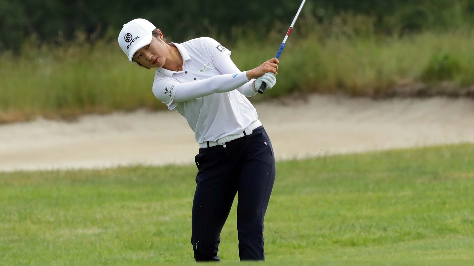 Yu Liu of China hits a shot on the fifth hole during the first round of the ShopRite LPGA Classic presented by Acer 