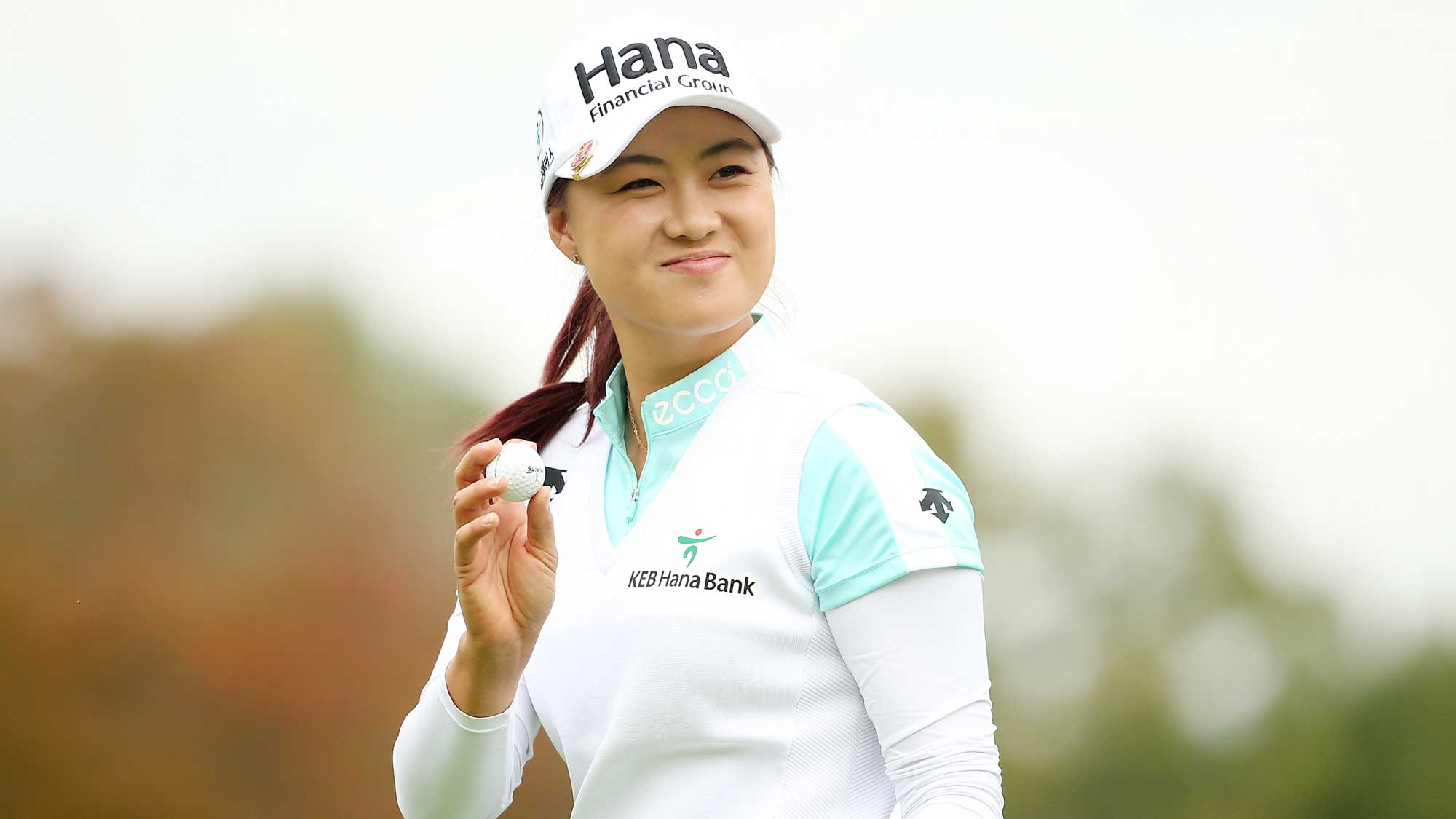 Minjee Lee of Australia reacts during the second round of the TOTO Japan Classic