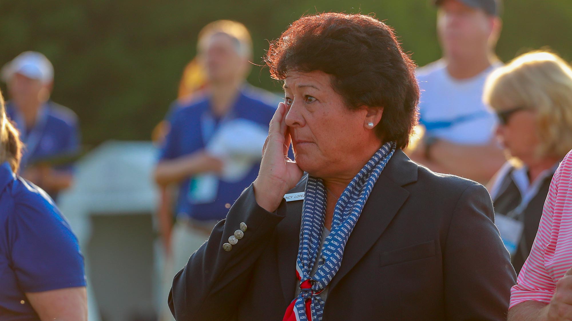 Nancy Lopez was the honorary starter at the inaugural U.S. Women's Senior Open 