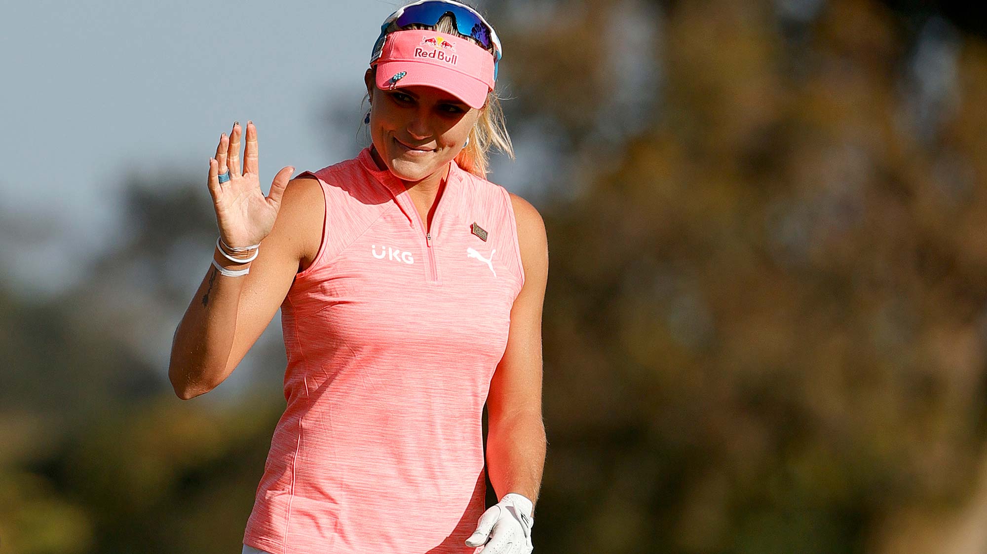 Lexi Thompson of the United States walks on the 17th hole during the third round of the 76th U.S. Women's Open Championship