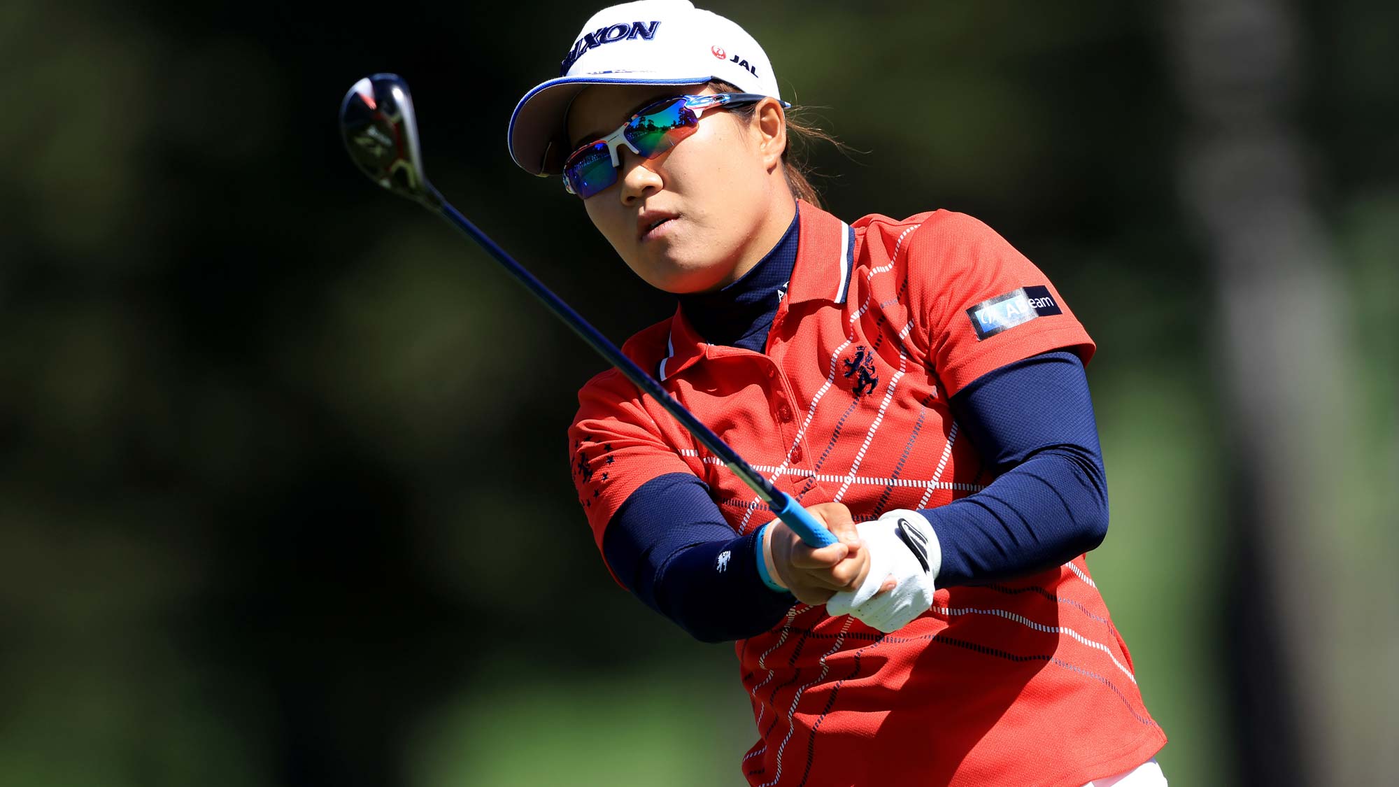 Nasa Hataoka of Japan hits her tee shot on the 18th hole during the final round of the 76th U.S. Women's Open Championship