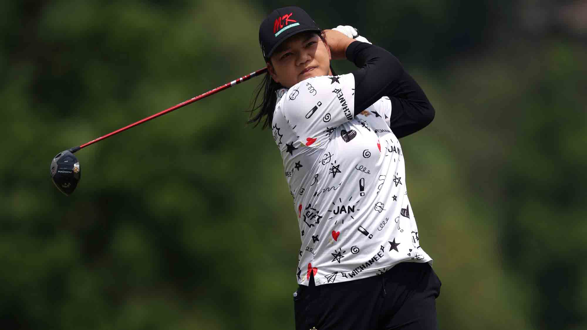 Wichanee Meechai of Thailand plays her shot from the second tee during the final round of the U.S. Women's Open Presented by Ally at Lancaster Country Club on June 02, 2024 in Lancaster, Pennsylvania