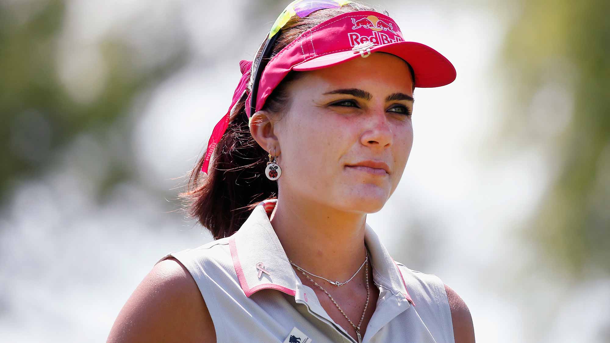  Lexi Thompson waits to hit a shot on the seventh hole during Round Three of the 2015 Volunteers of America North Texas Shootout Presented by JTBC