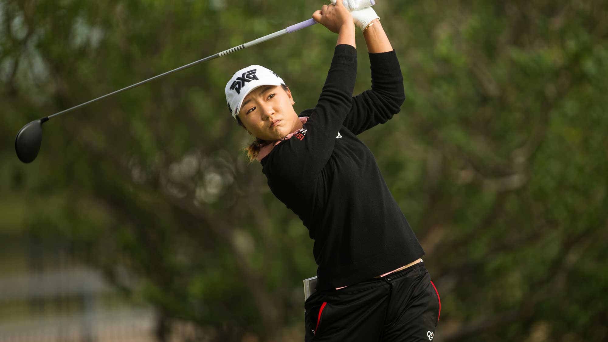 Lydia Ko of New Zealand plays a tee shot at the second hole during the first round of the Volunteers of America Texas Shootout