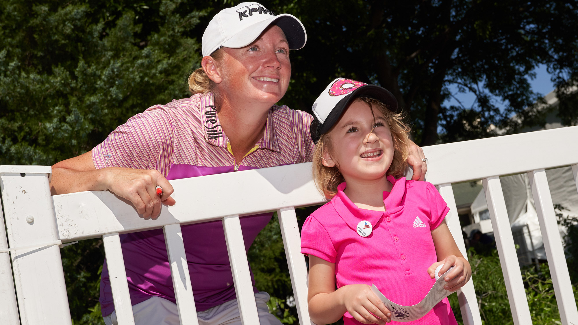 Stacy Lewis and a Young Fan at VOA LPGA Texas Classic 