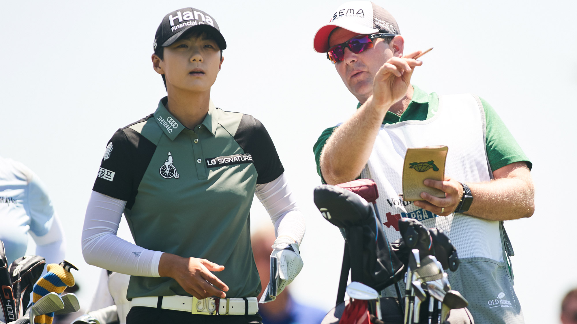 Sung Hyun Park and Caddie at VOA LPGA Texas Classic 