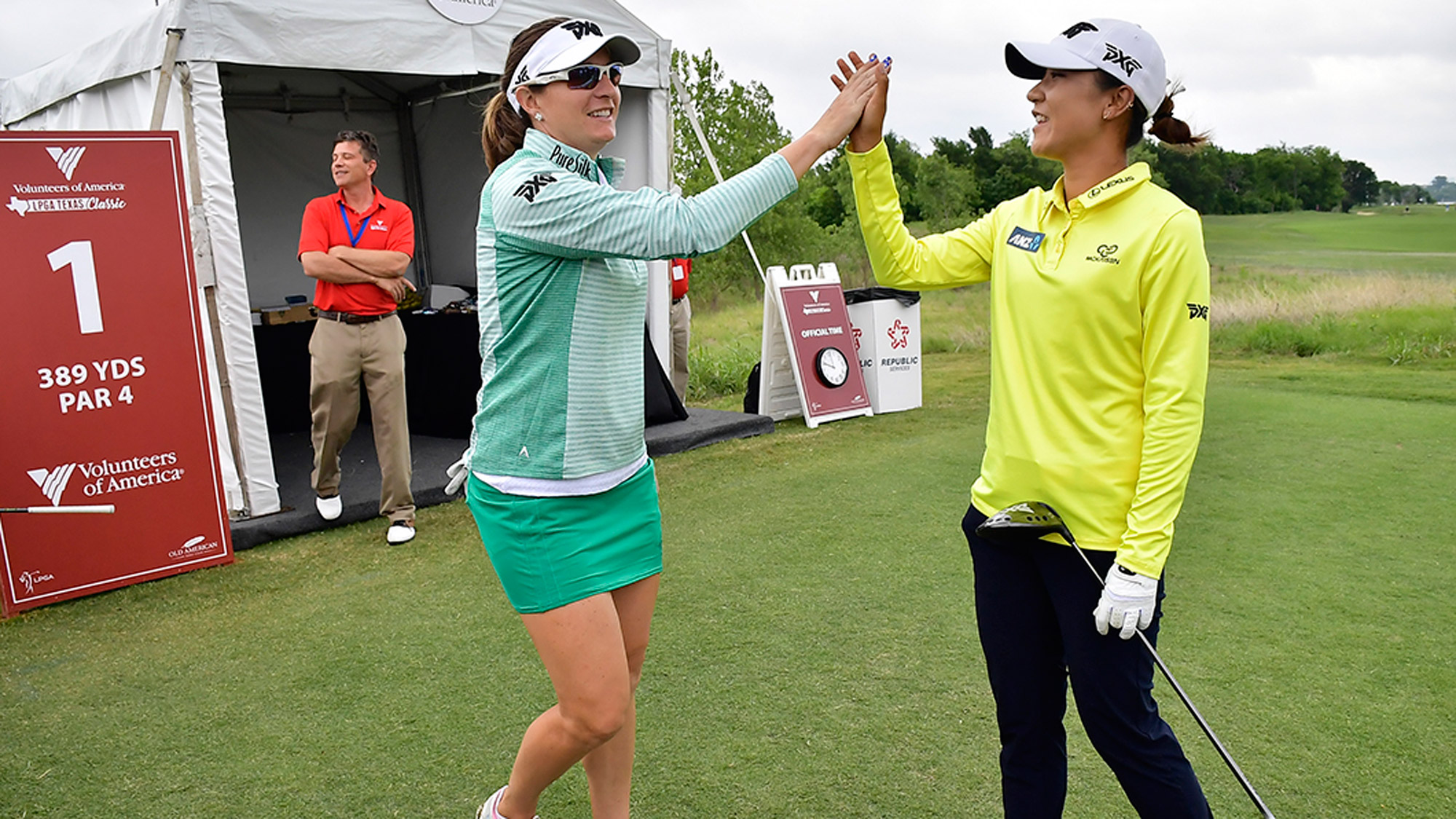 Lydia Ko and Brittany Lang Give a High Five