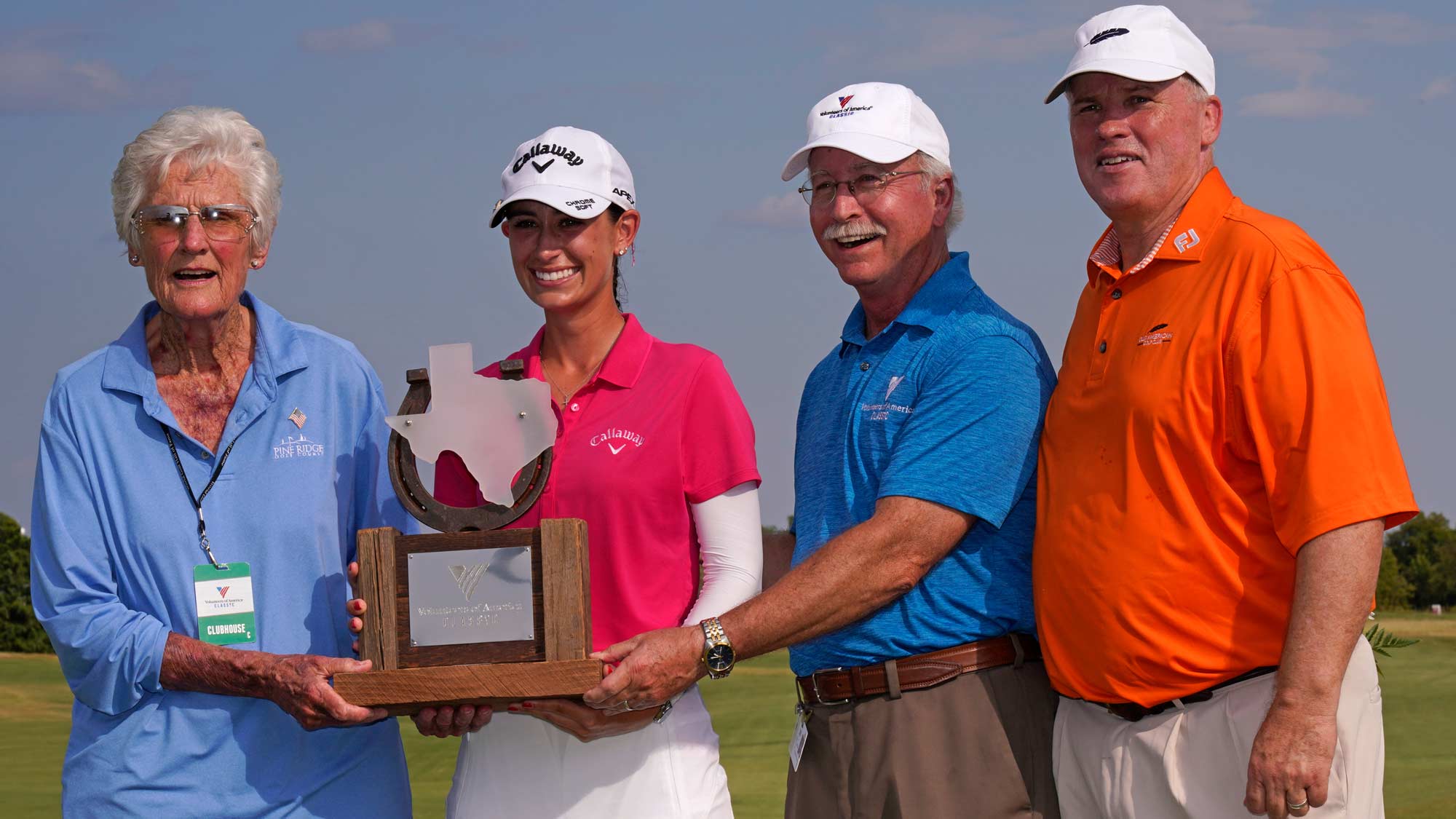 Cheyenne Knight Holds VOA Trophy