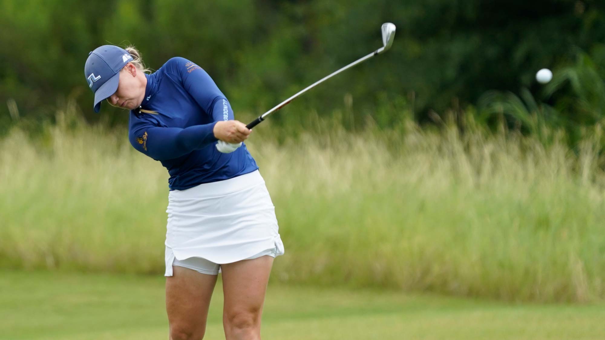 Matilda Castren of Finland hits her approach shot on the 12th hole during the second round of the Volunteers of America Classic