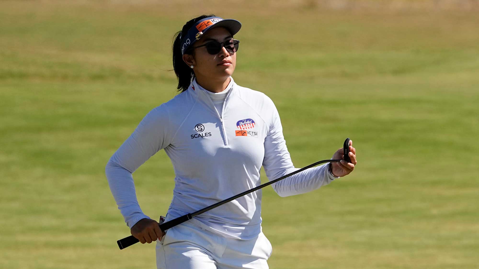 Bianca Pagdanganan of the Philippines walks on the 15th hole during the final round of The Ascendant LPGA benefiting Volunteers of America at Old American Golf Club on October 08, 2023 in The Colony, Texas