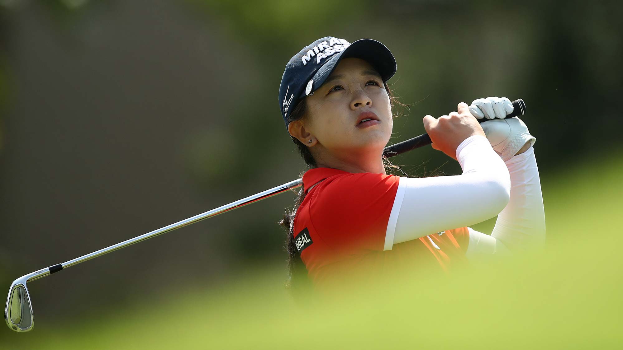 Sei Young Kim of Korea tees off on the third hole during round two of the LPGA Walmart NW Arkansas Championship