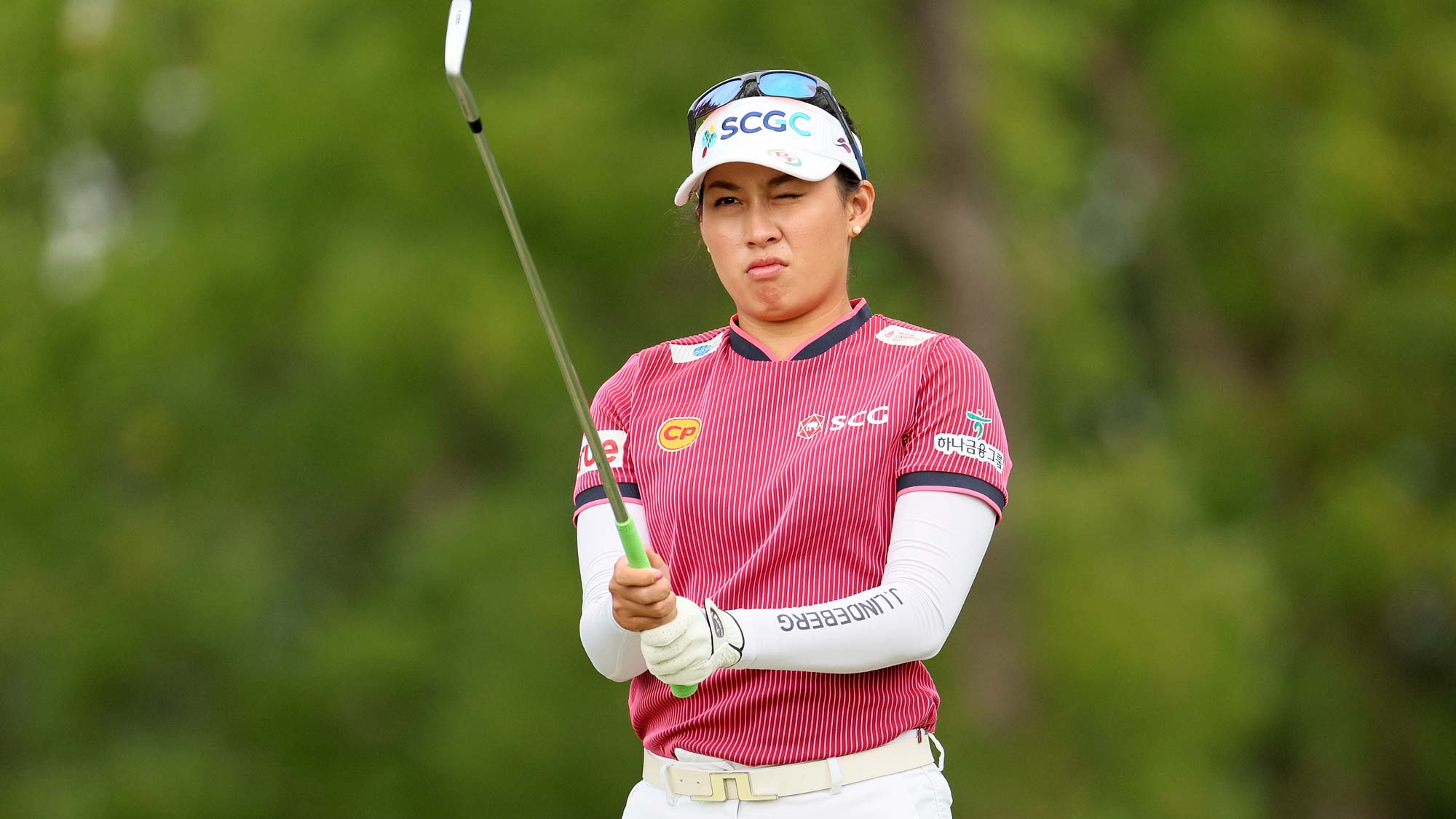 Atthaya Thitikul of Thailand on the third hole during the second round of the Walmart NW Arkansas Championship Presented by P&G