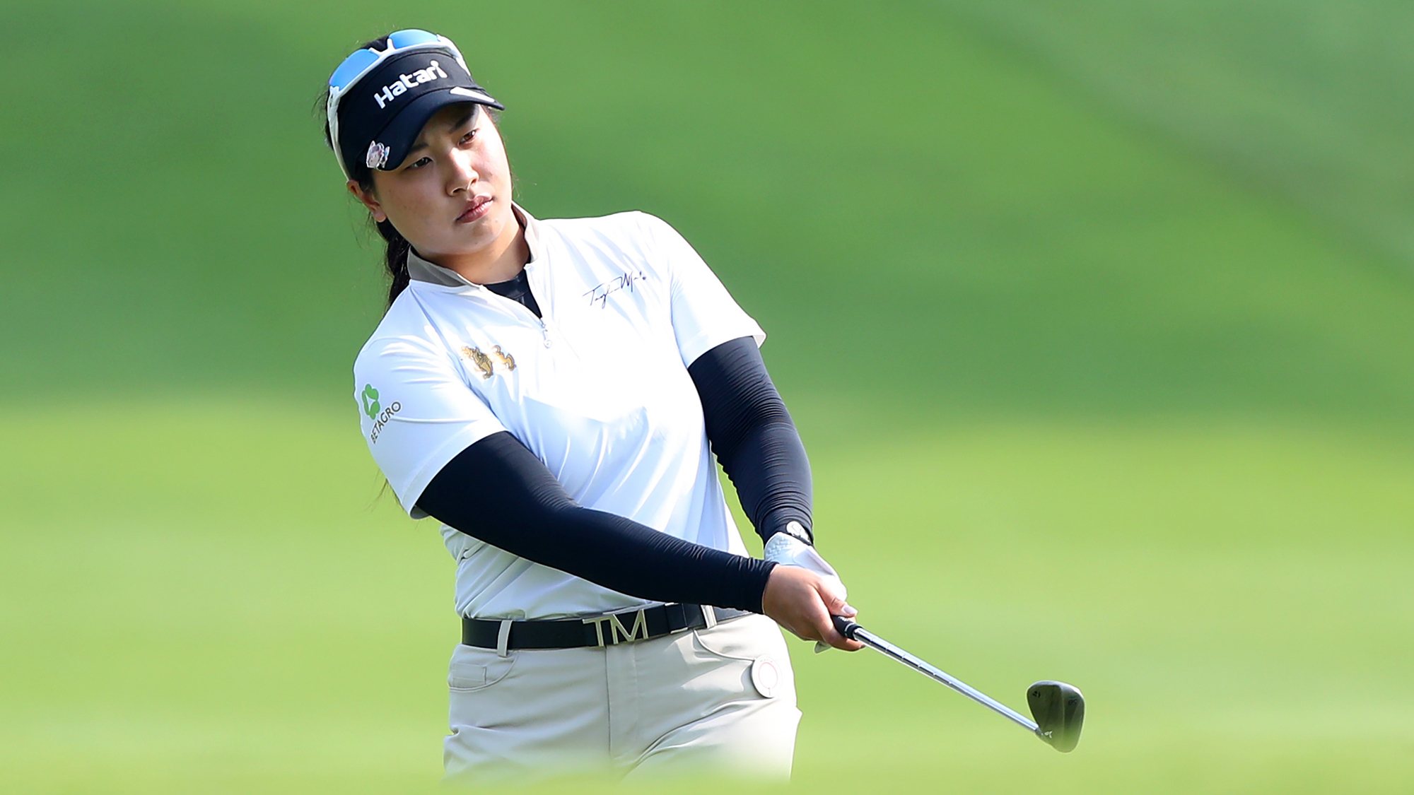 Chanettee Wannasaen of Thailand hits her third shot on the 1st hole during the first round of the Honda LPGA Thailand 2026 at Siam Country Club on February 19, 2026 in Chon Buri, Thailand.