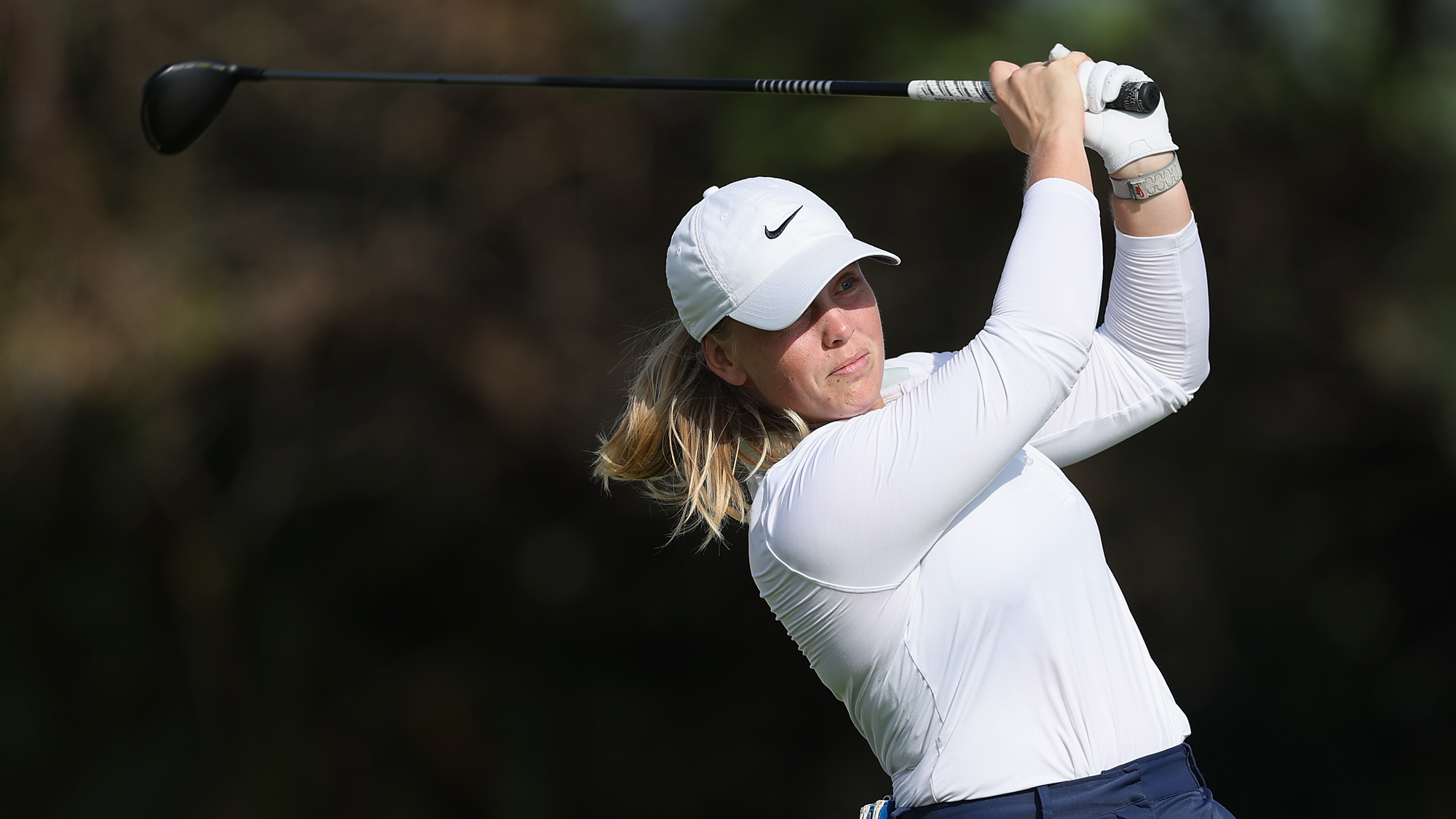 Maja Stark of Sweden plays a tee shot on the 11th hole during the second round of the LOTTE Championship presented by Hoakalei 2026 at Hoakalei Country Club on October 02, 2026 in Ewa Beach, Hawaii.